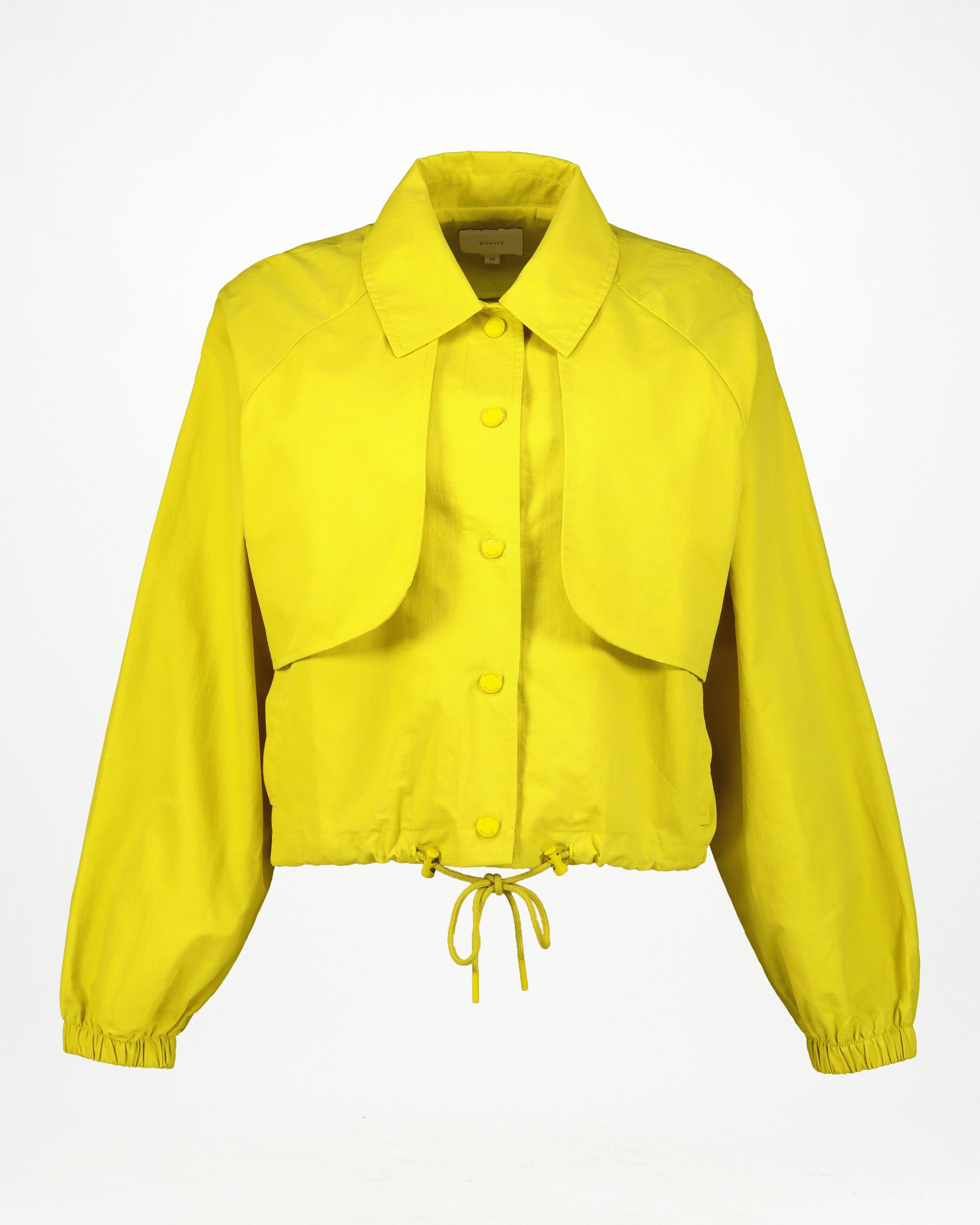 Ayla Cropped Jacket -  Yellow