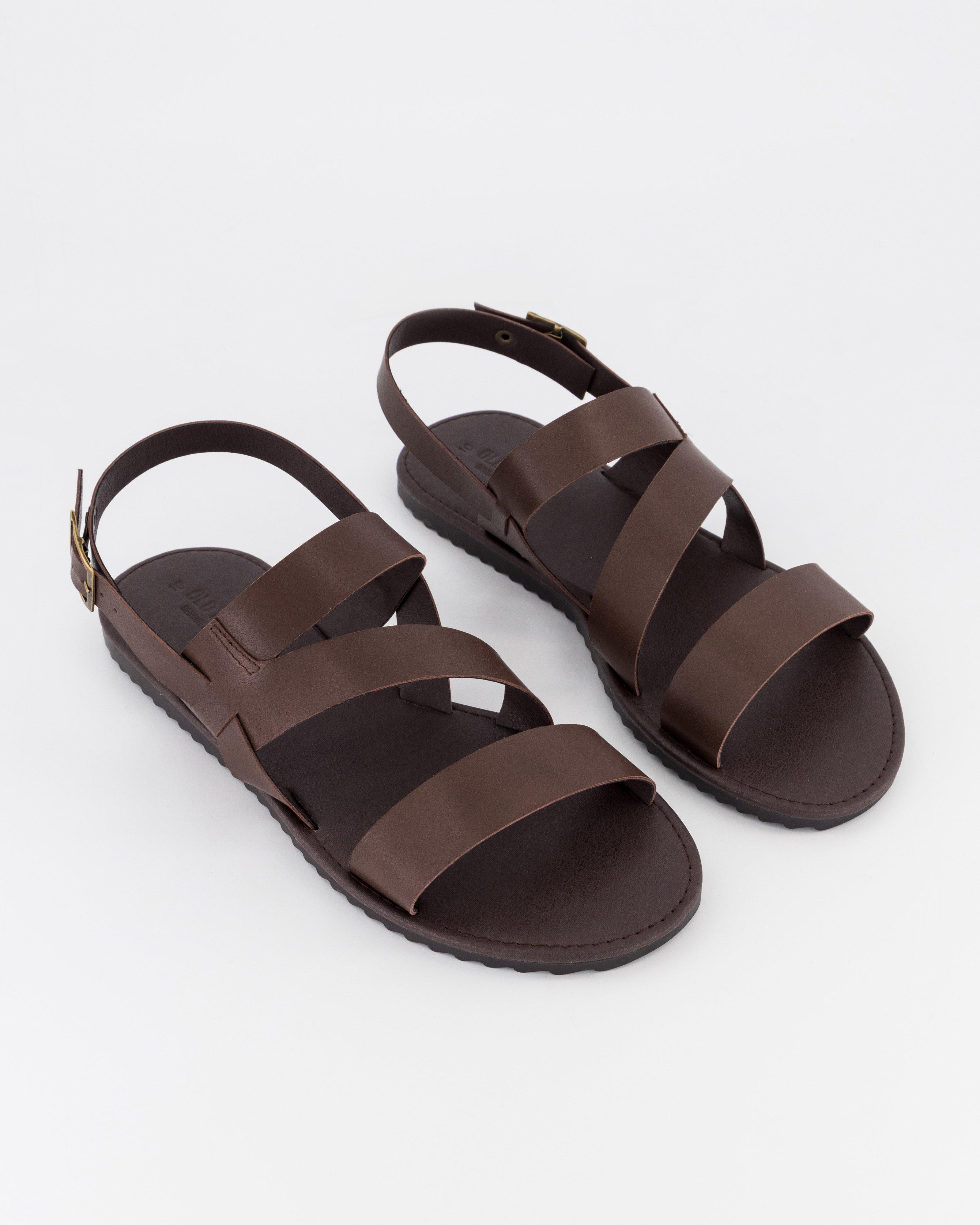 Men’s Matias Leather Sandal  -  Chocolate