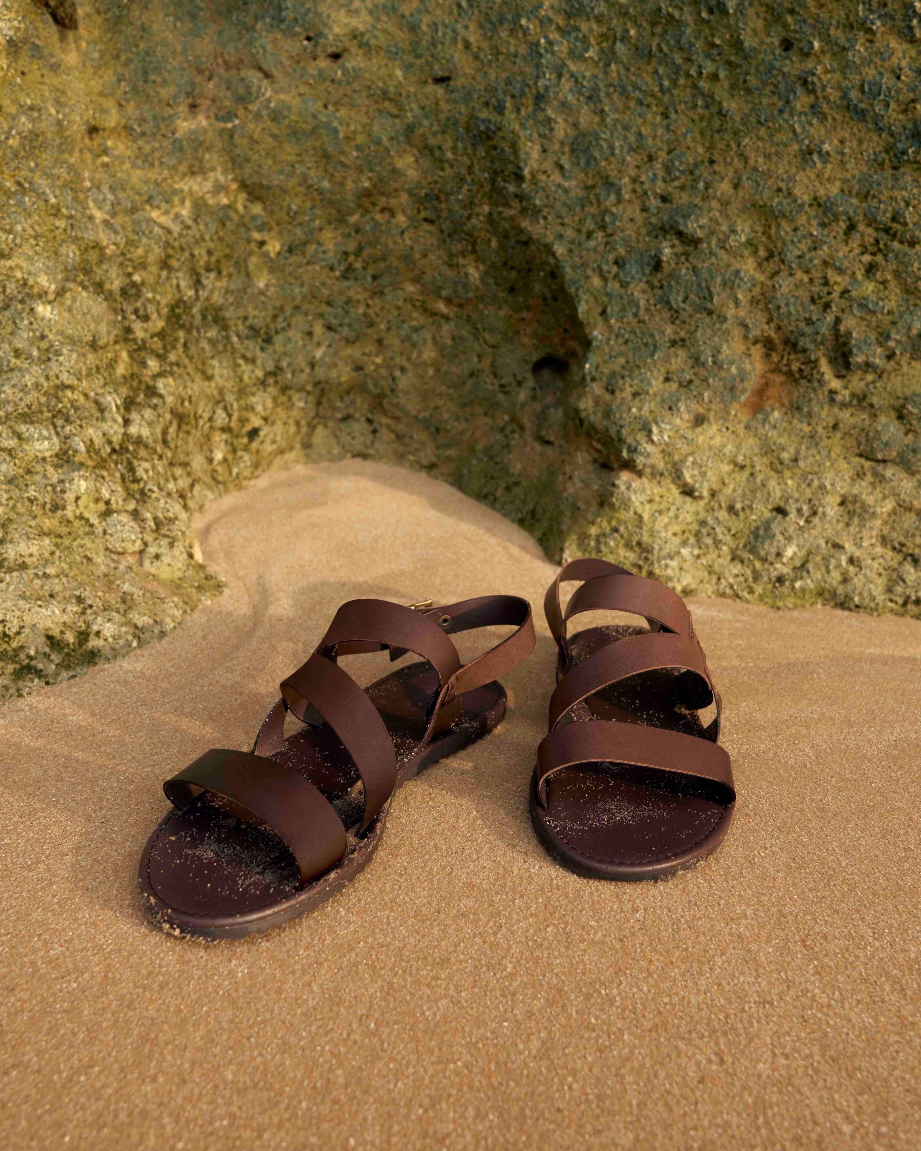 Men’s Matias Leather Sandal  -  Chocolate