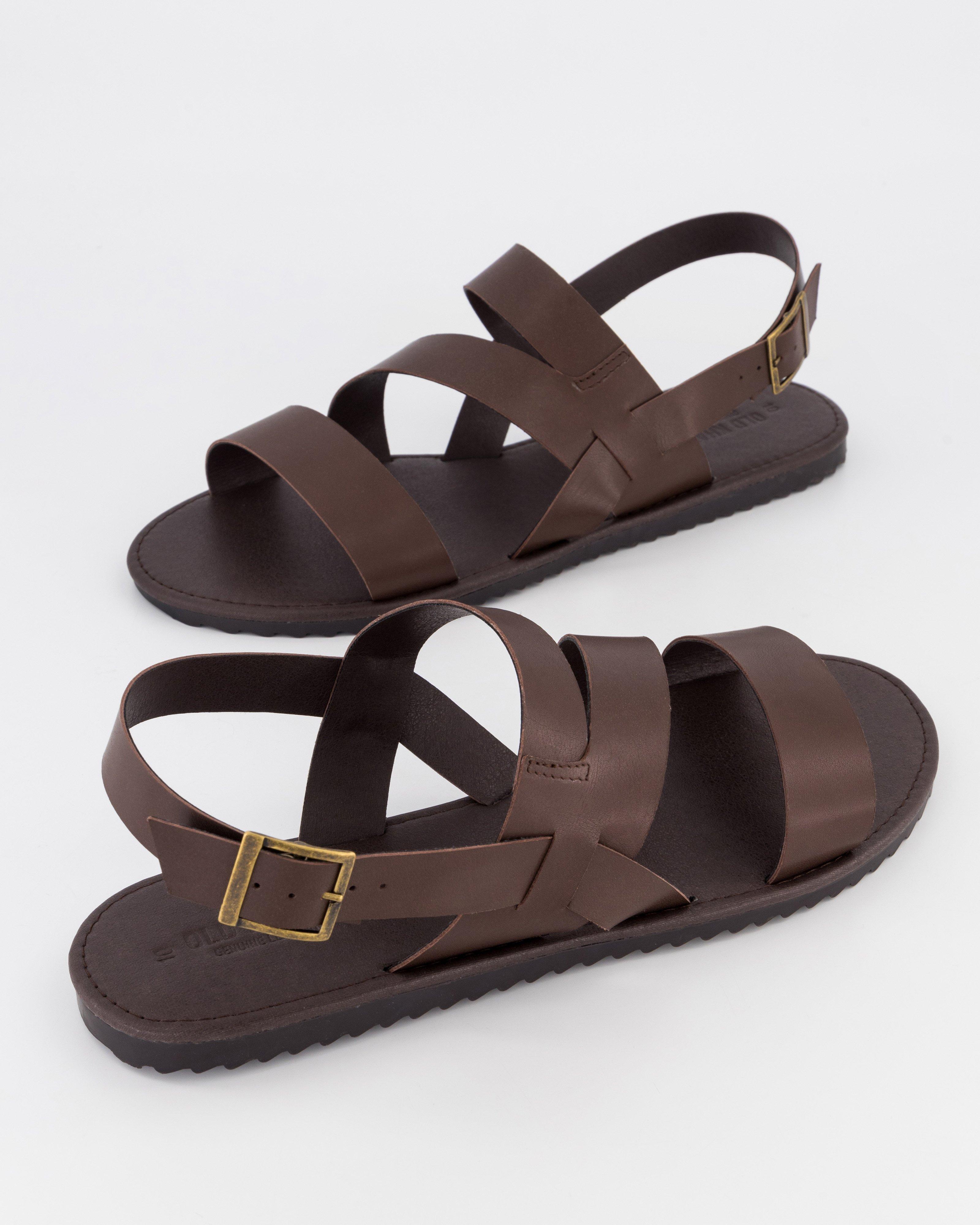 Men’s Matias Leather Sandal  -  Chocolate