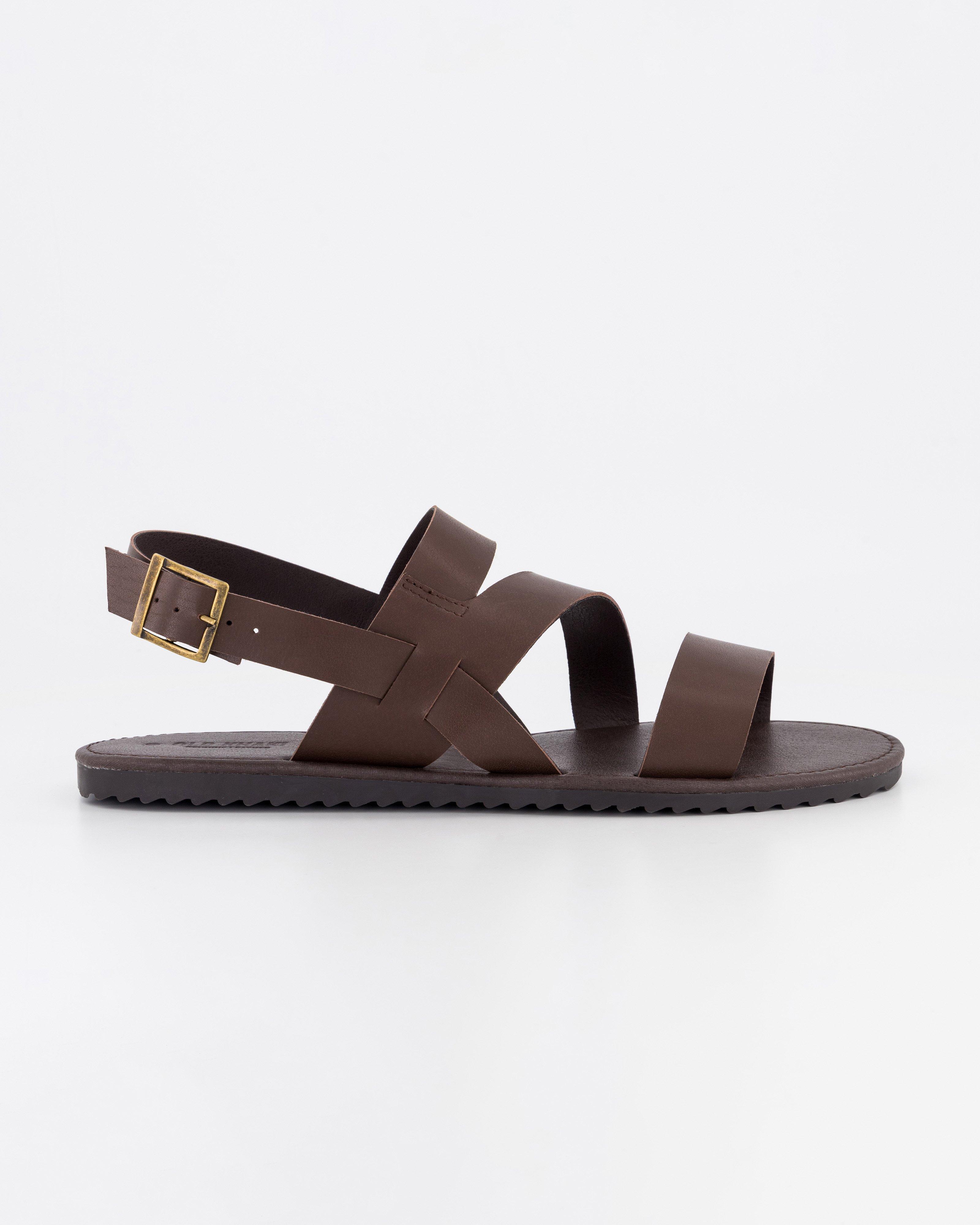 Men’s Matias Leather Sandal  -  Chocolate