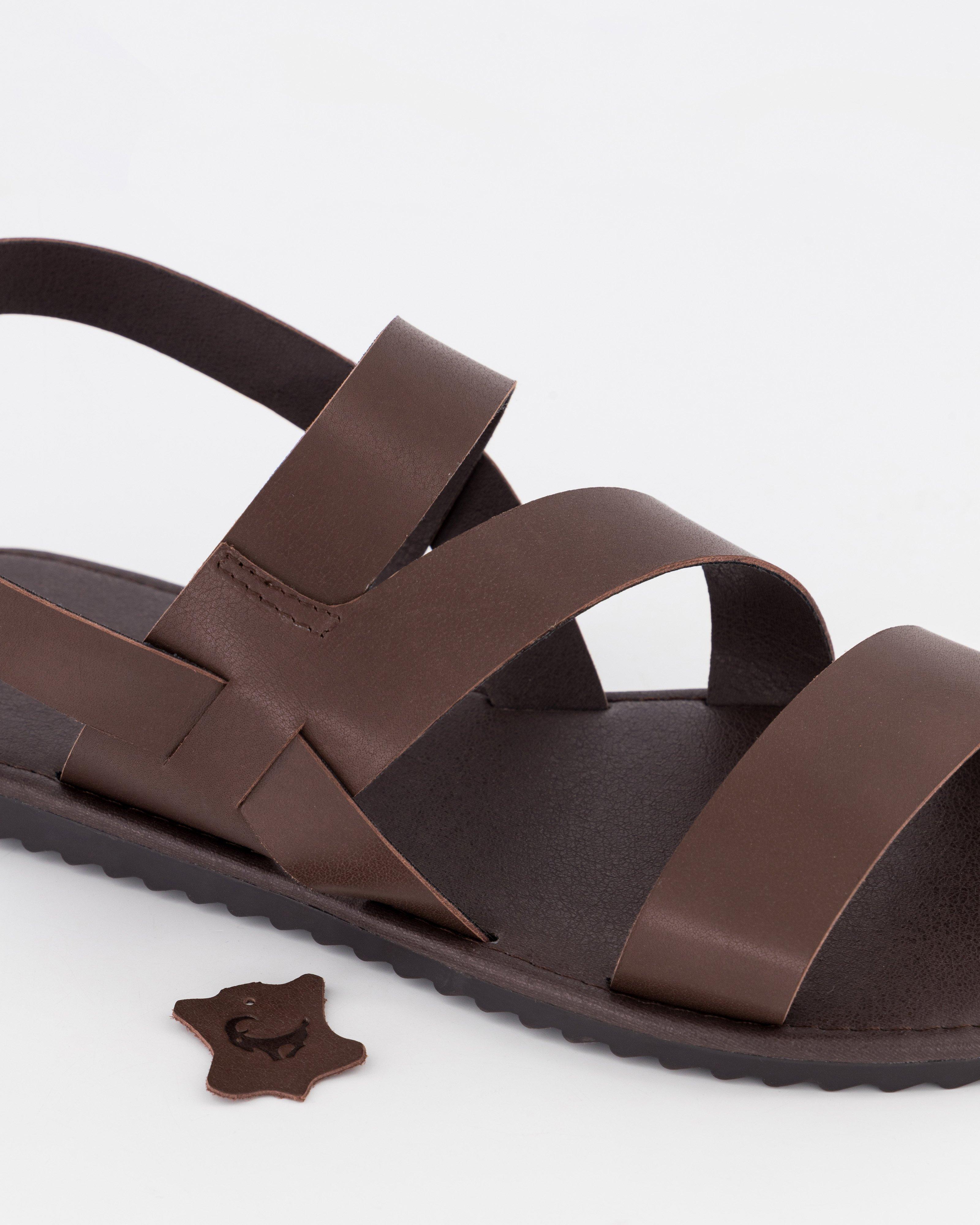 Men’s Matias Leather Sandal  -  Chocolate