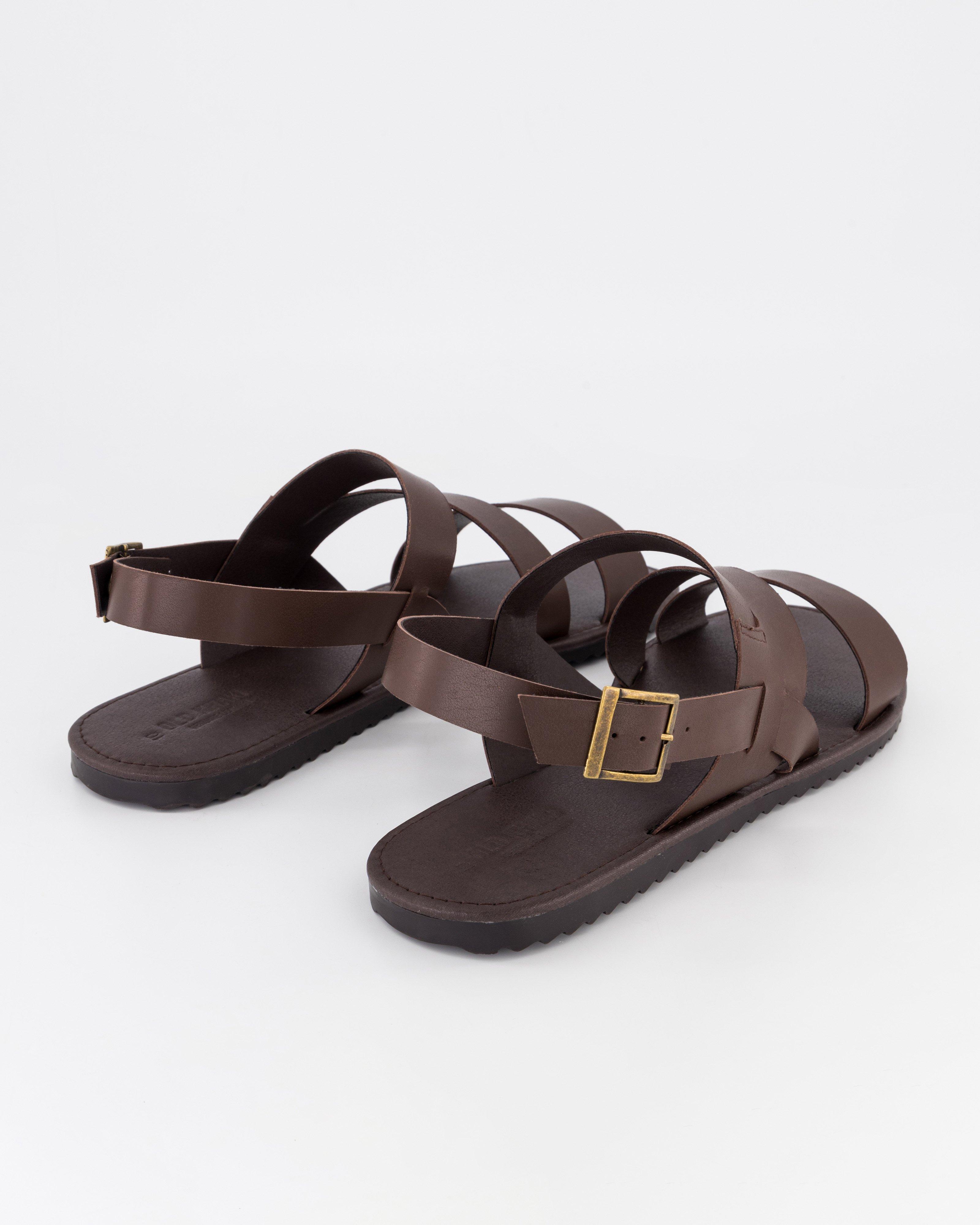 Men’s Matias Leather Sandal  -  Chocolate