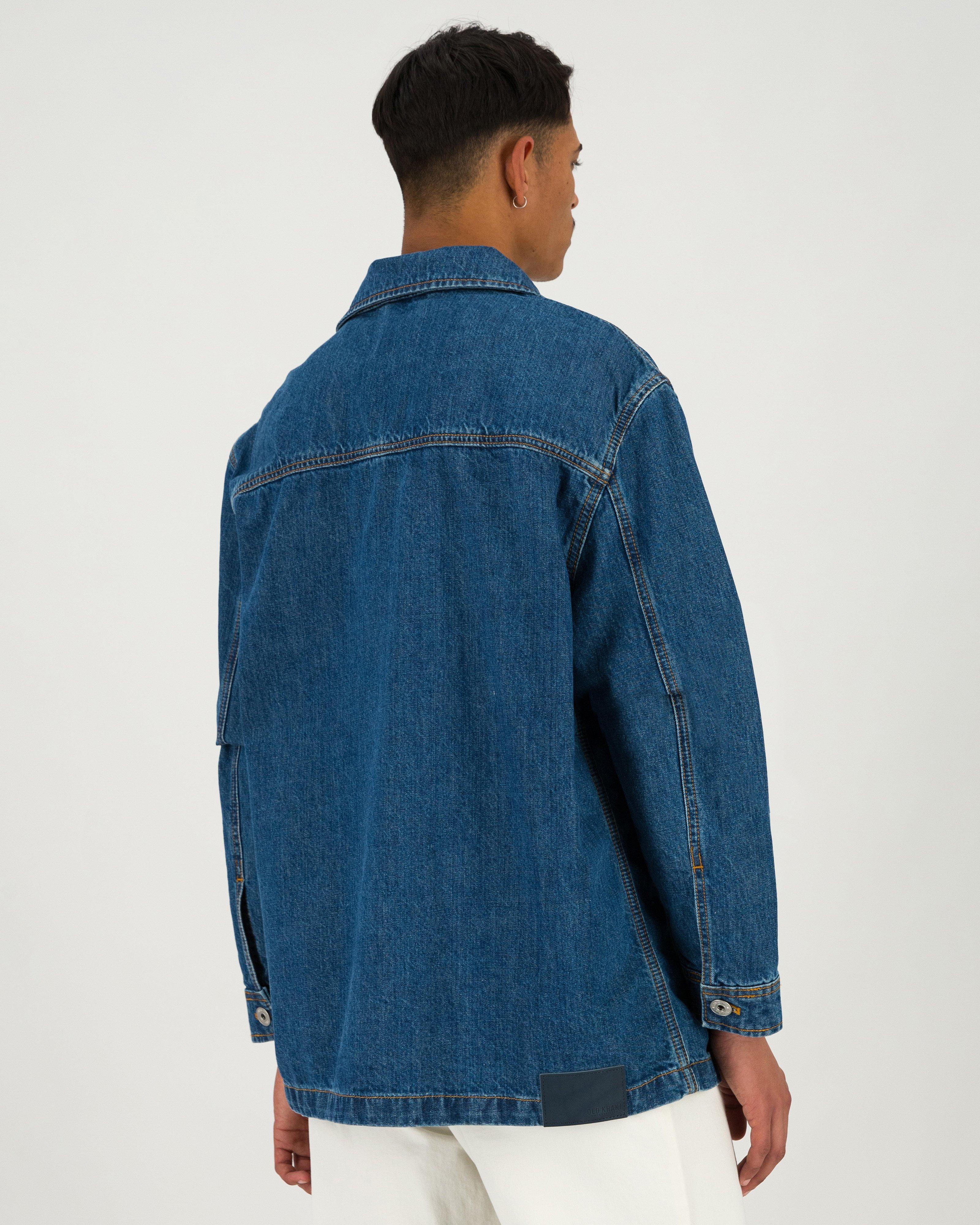 Men’s Manny Chore Denim Jacket  -  Mid Blue