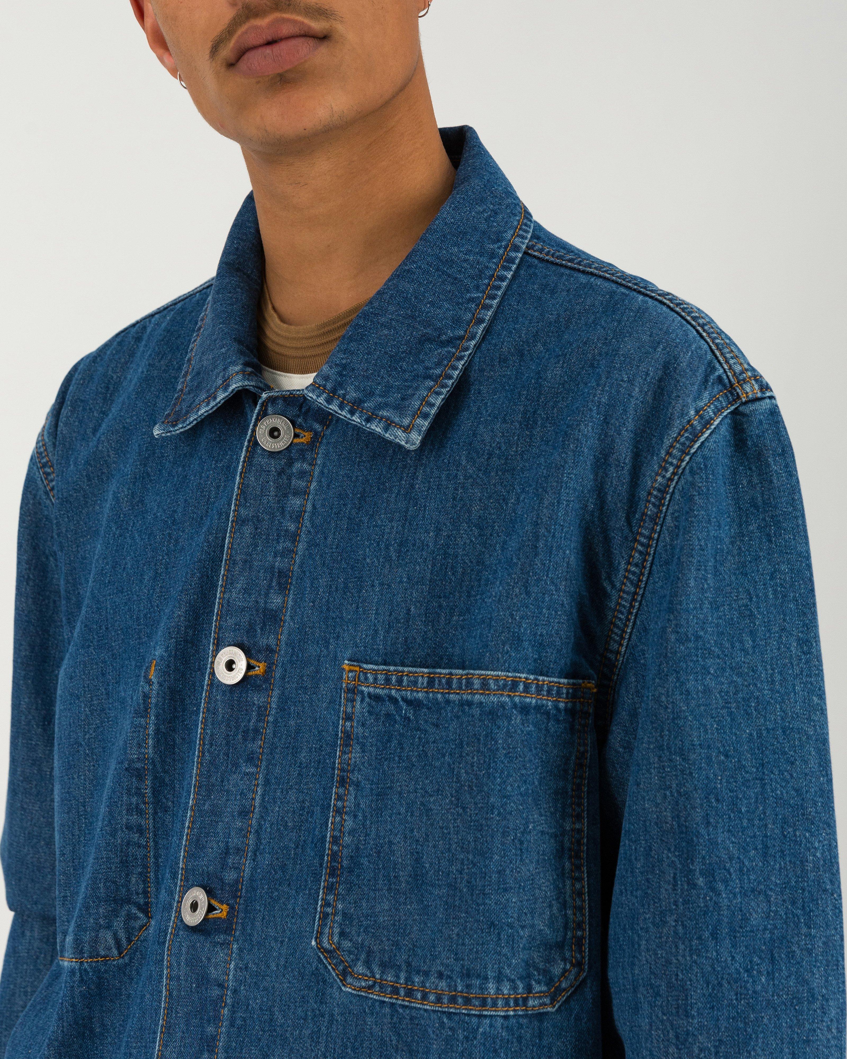 Men’s Manny Chore Denim Jacket  -  Mid Blue