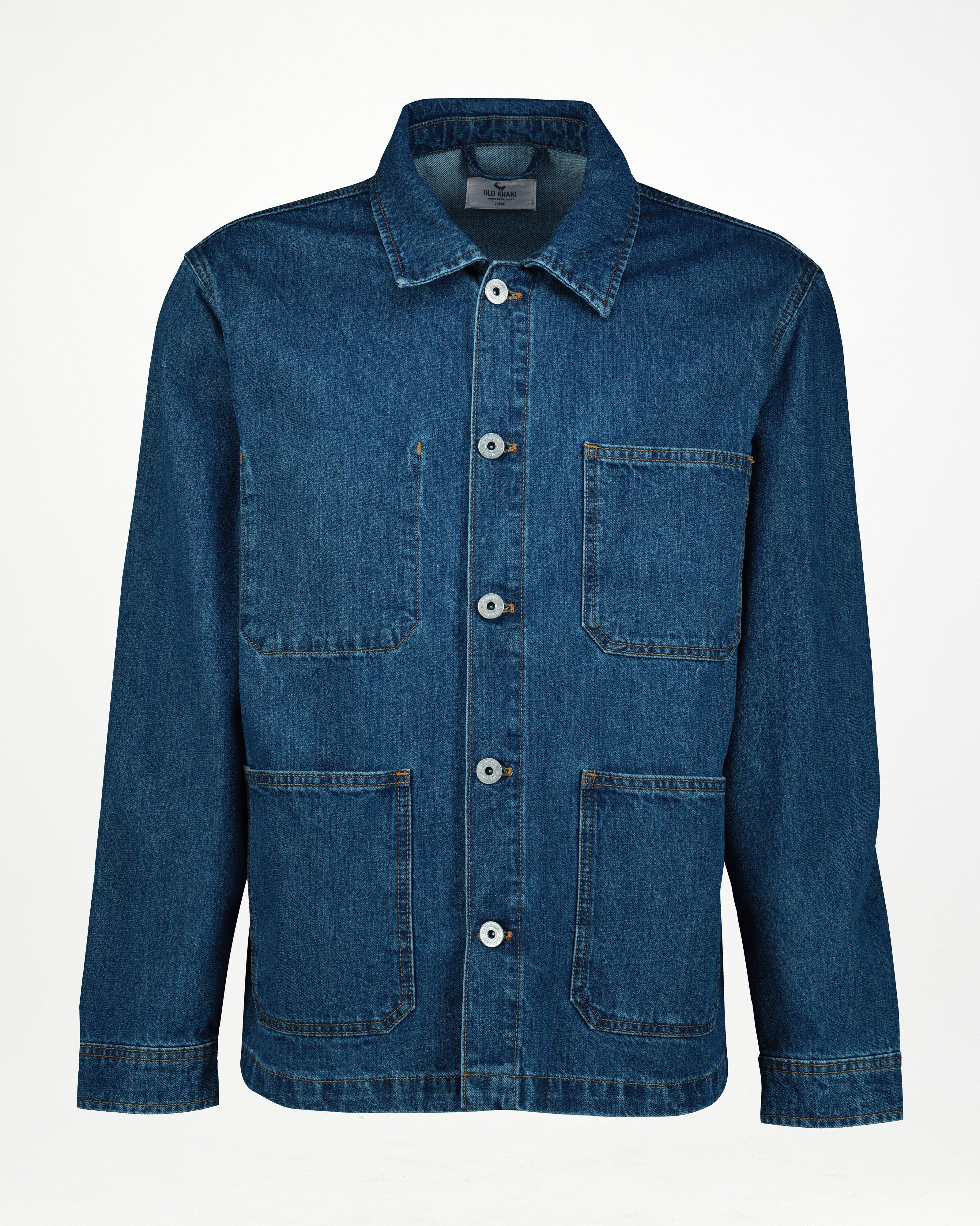 Men’s Manny Chore Denim Jacket  -  Mid Blue