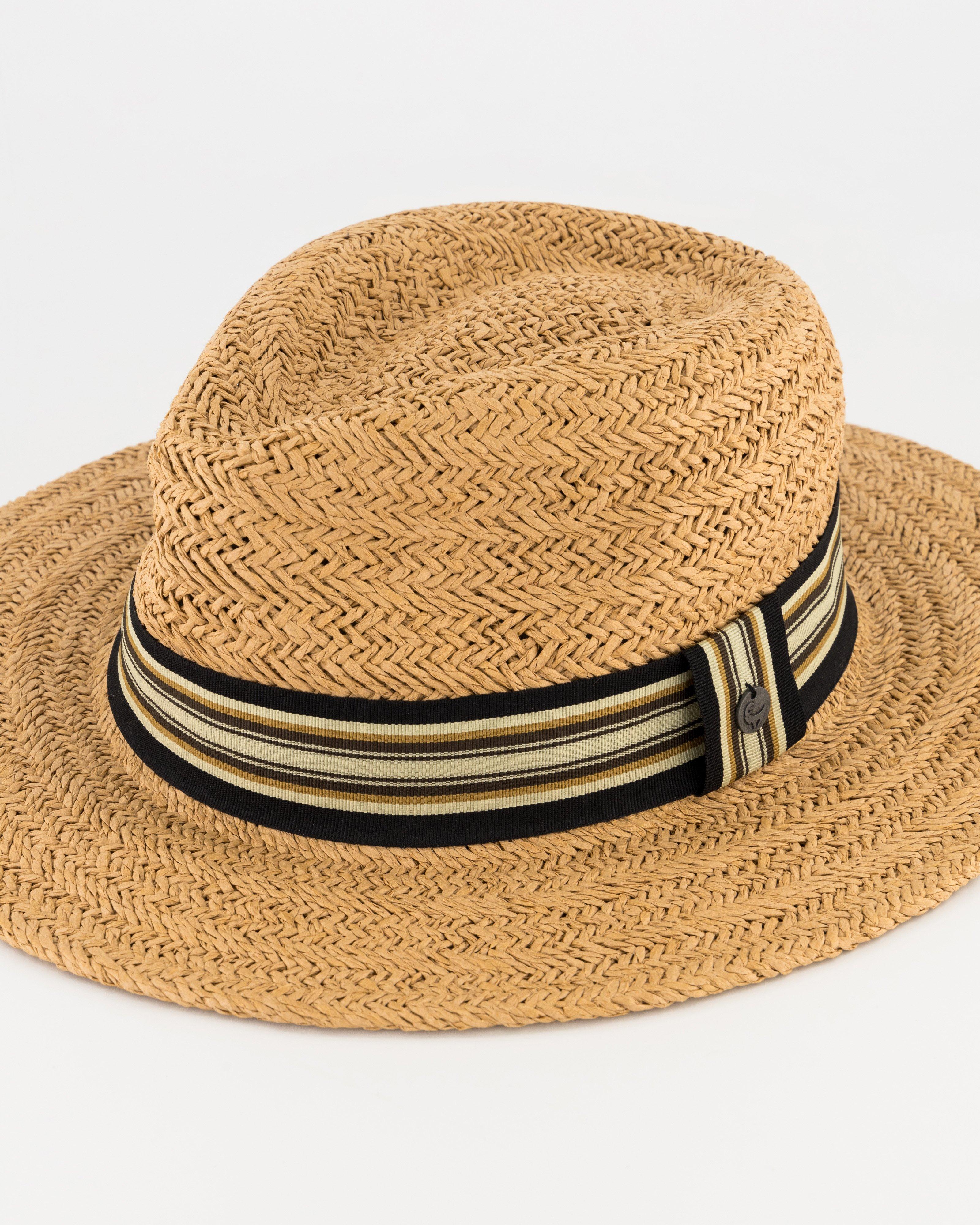 Men’s Wexley Straw Fedora Hat -  Oatmeal