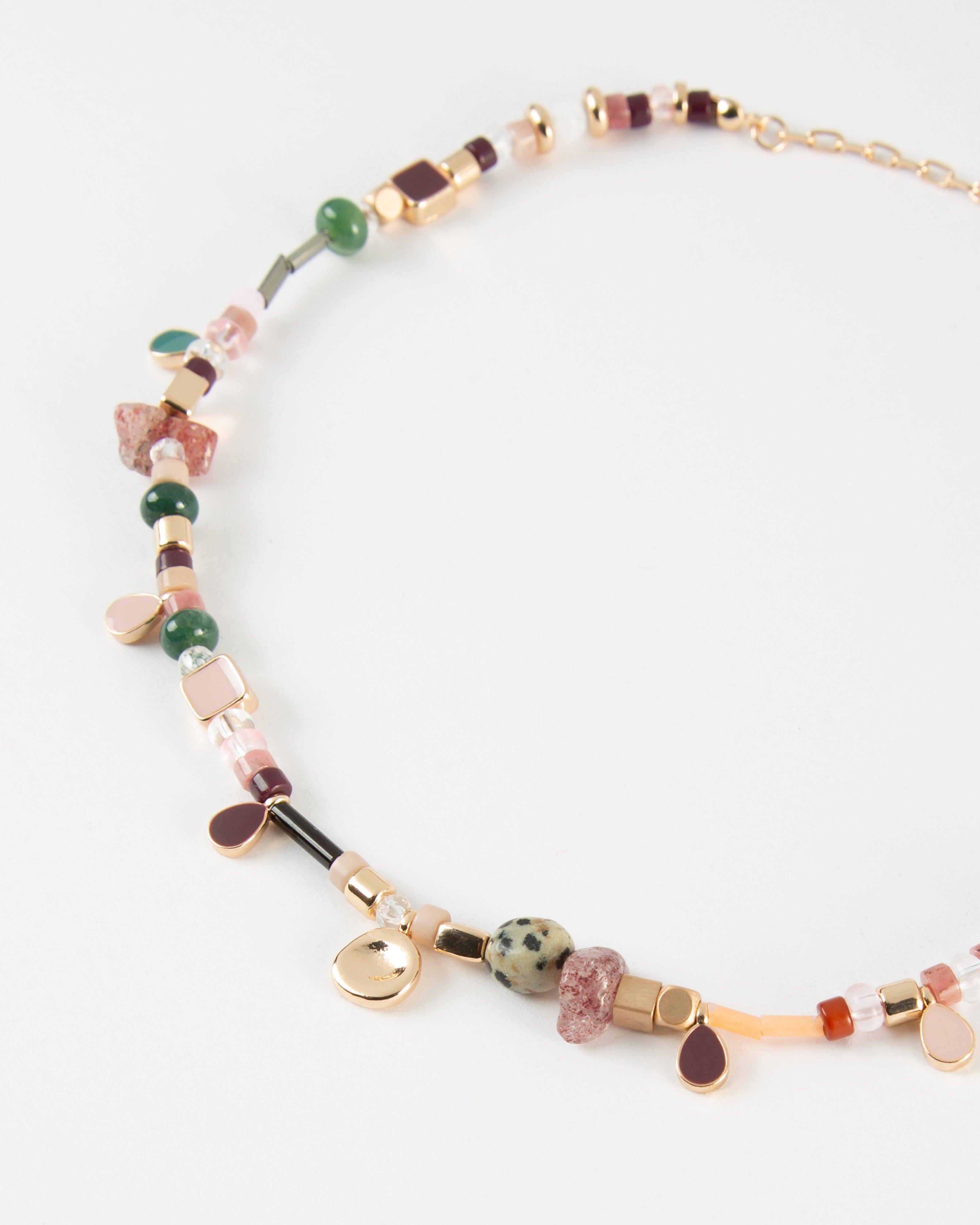 Women’s Bead & Stone Charm Necklace  -  Assorted