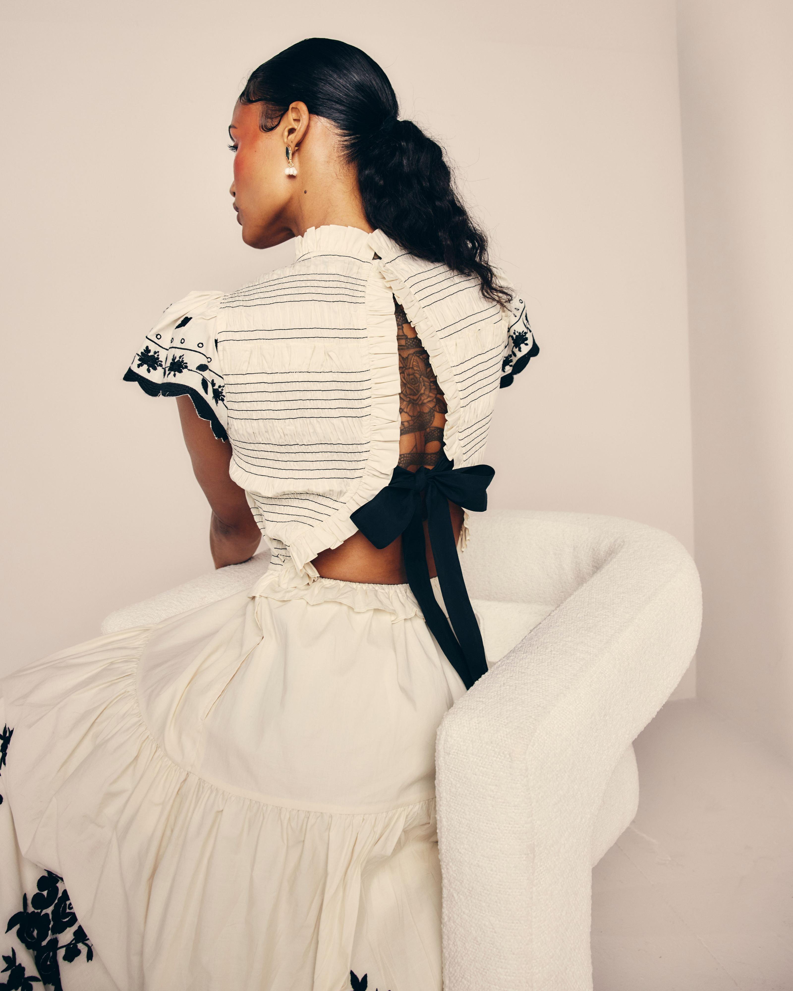 Sunny Embroidered Dress -  Milk