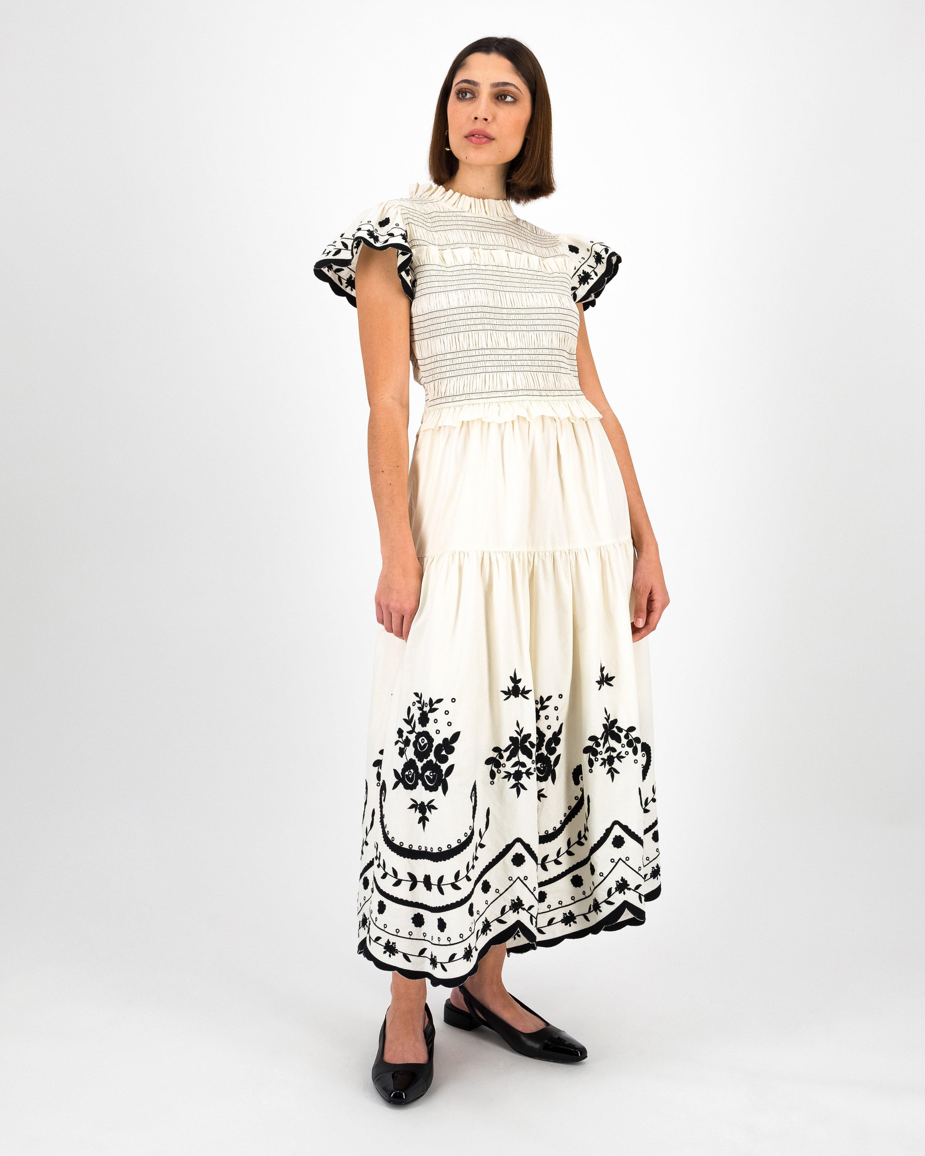 Sunny Embroidered Dress -  Milk