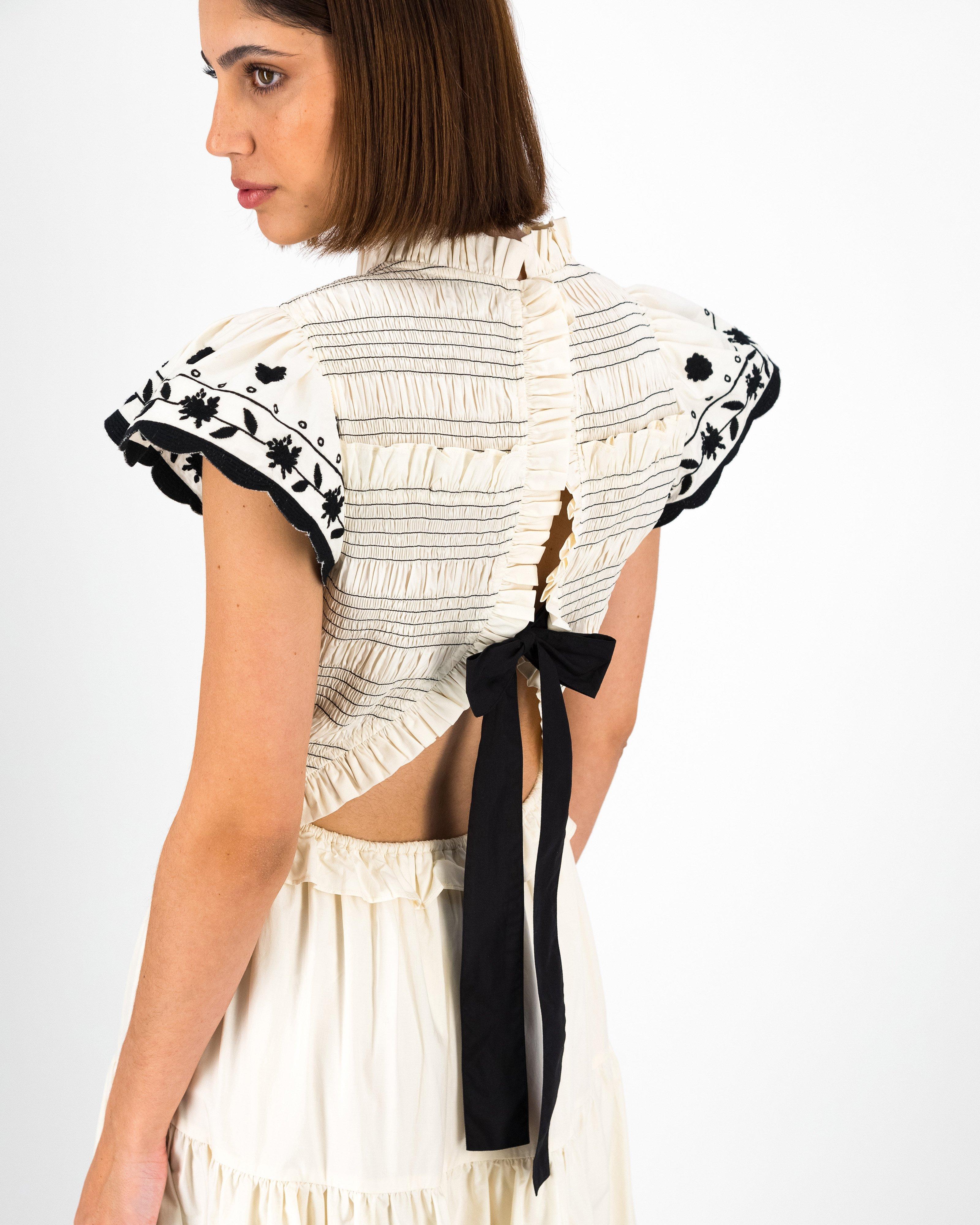 Sunny Embroidered Dress -  Milk