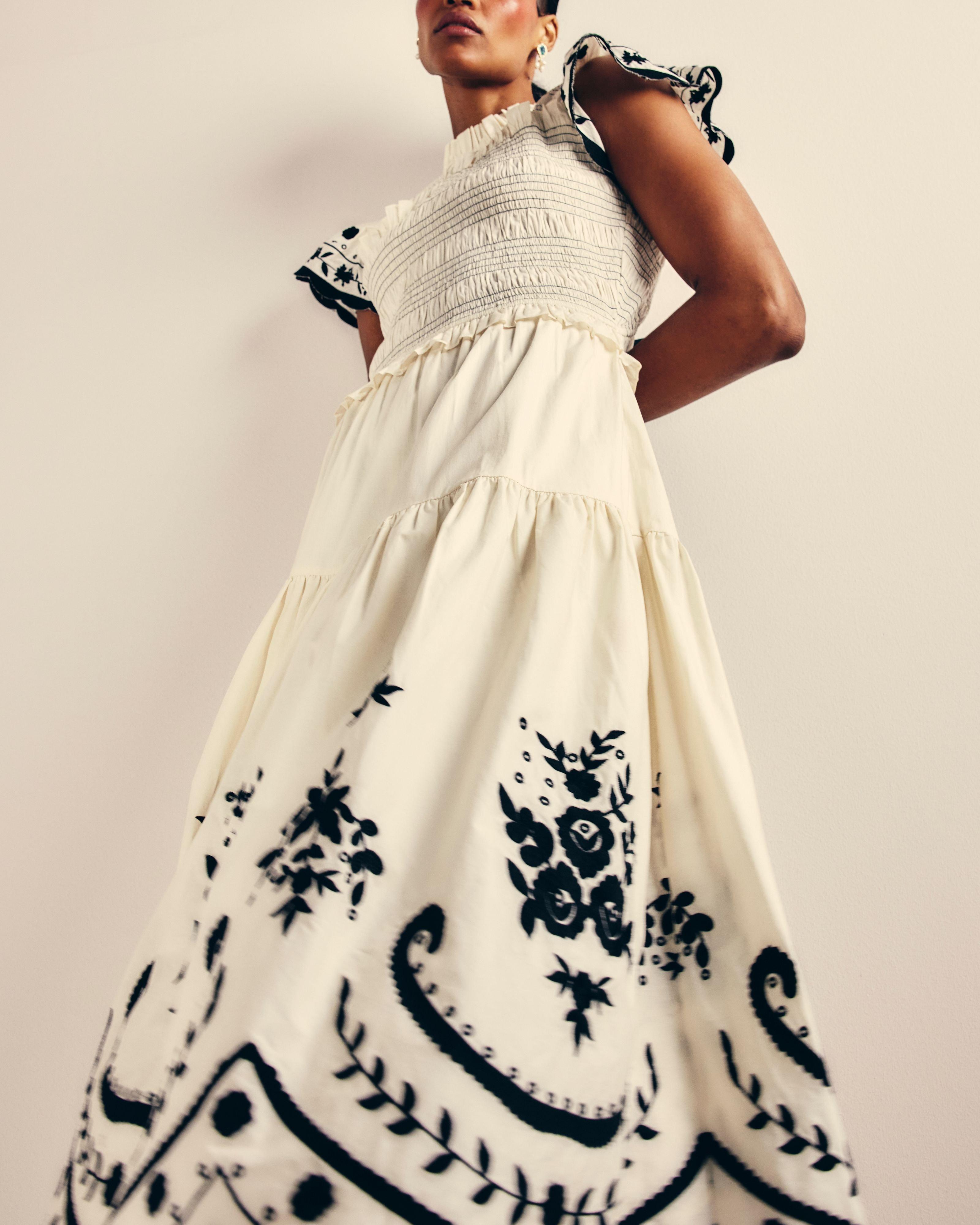 Sunny Embroidered Dress -  Milk