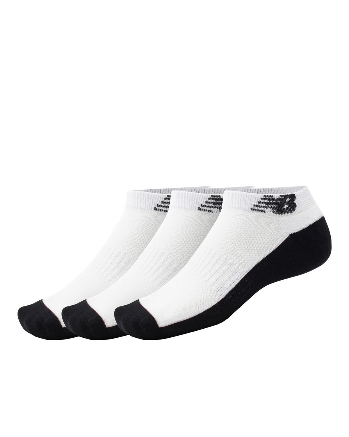 New Balance Core Cushioned No Show Socks - 3 Pack -  White