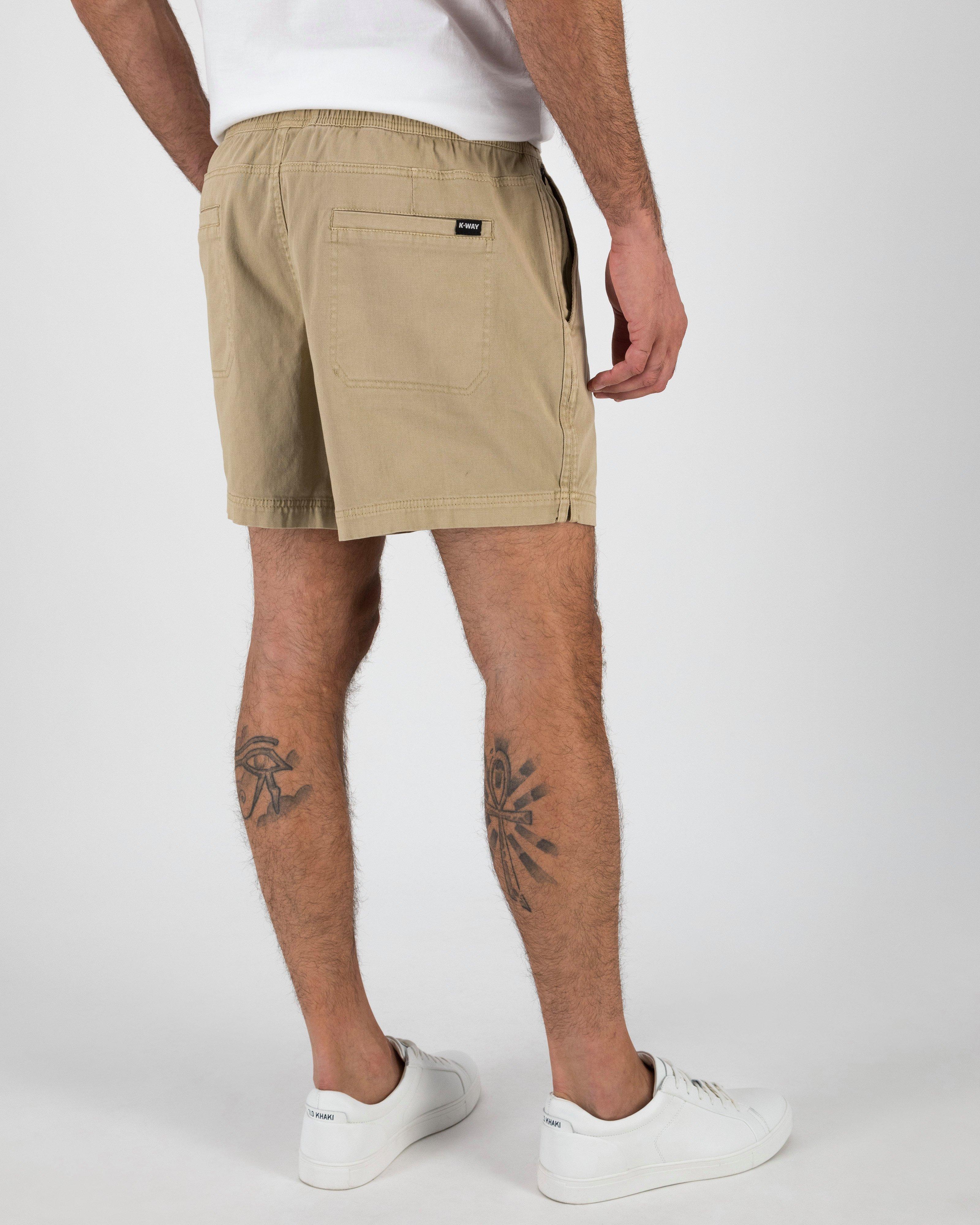 K-Way Elements Men’s 6-inch Court Shorts -  Stone