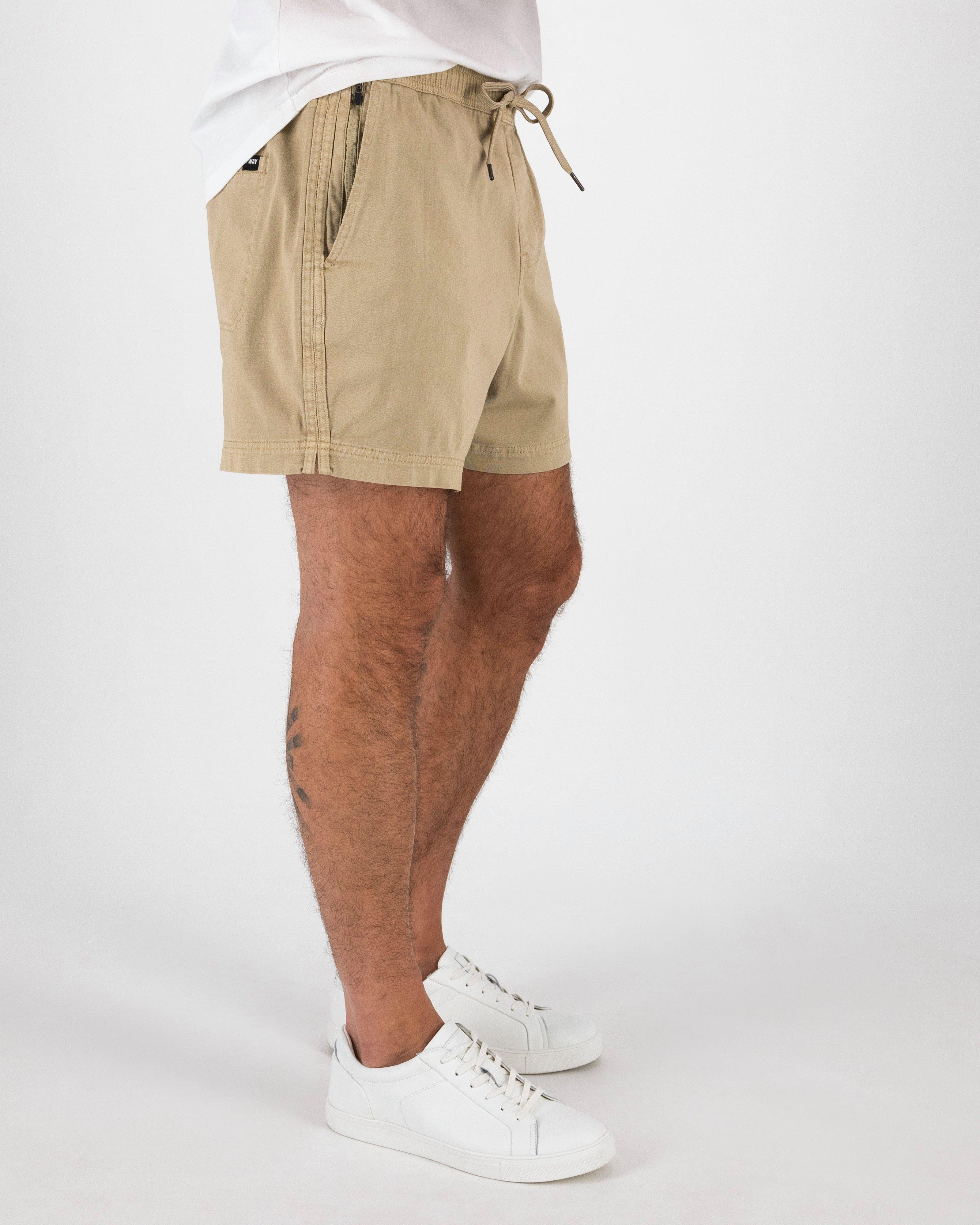 K-Way Elements Men’s 6-inch Court Shorts -  Stone