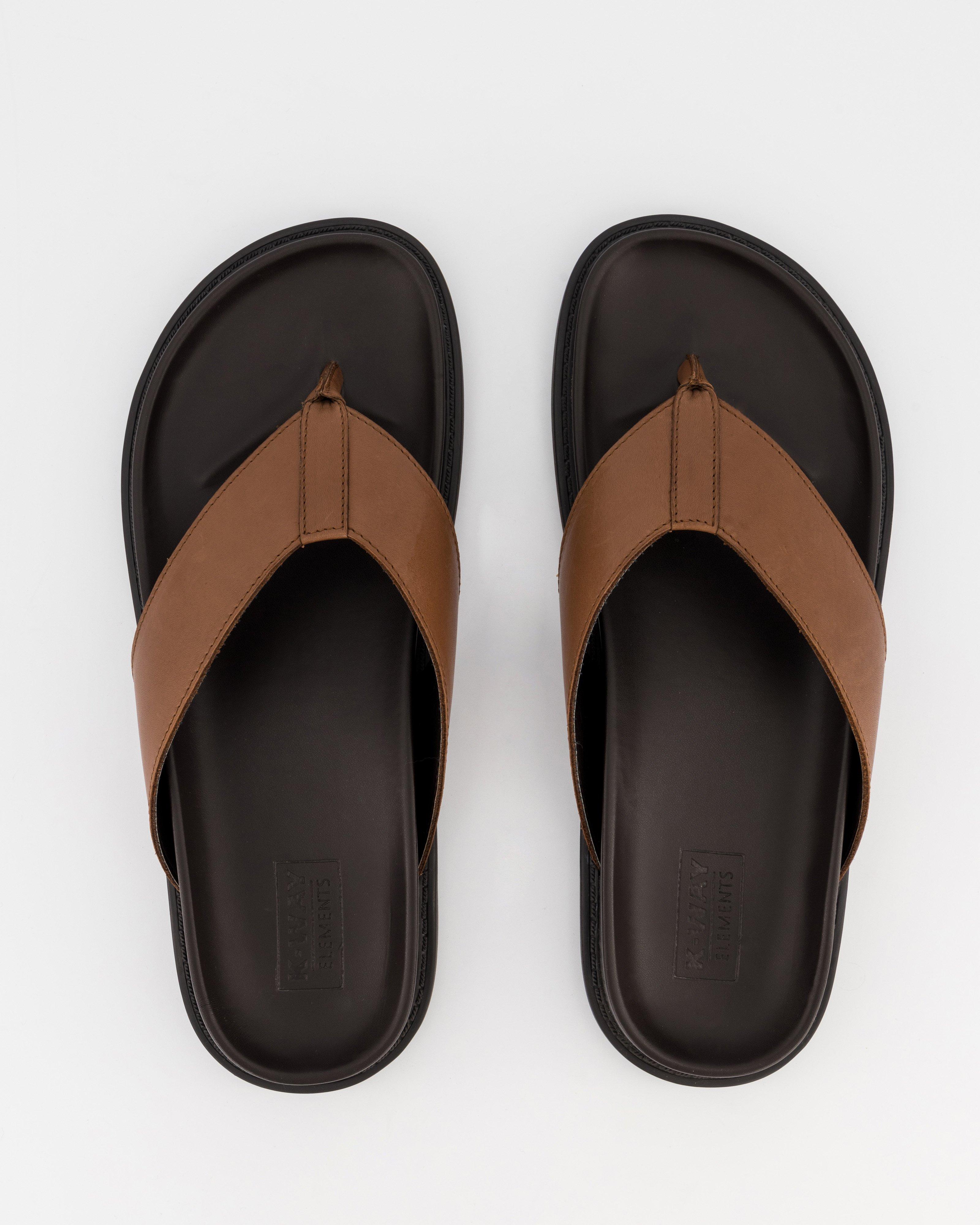 K-Way Elements Men’s Comfort Flip Flops  -  Brown