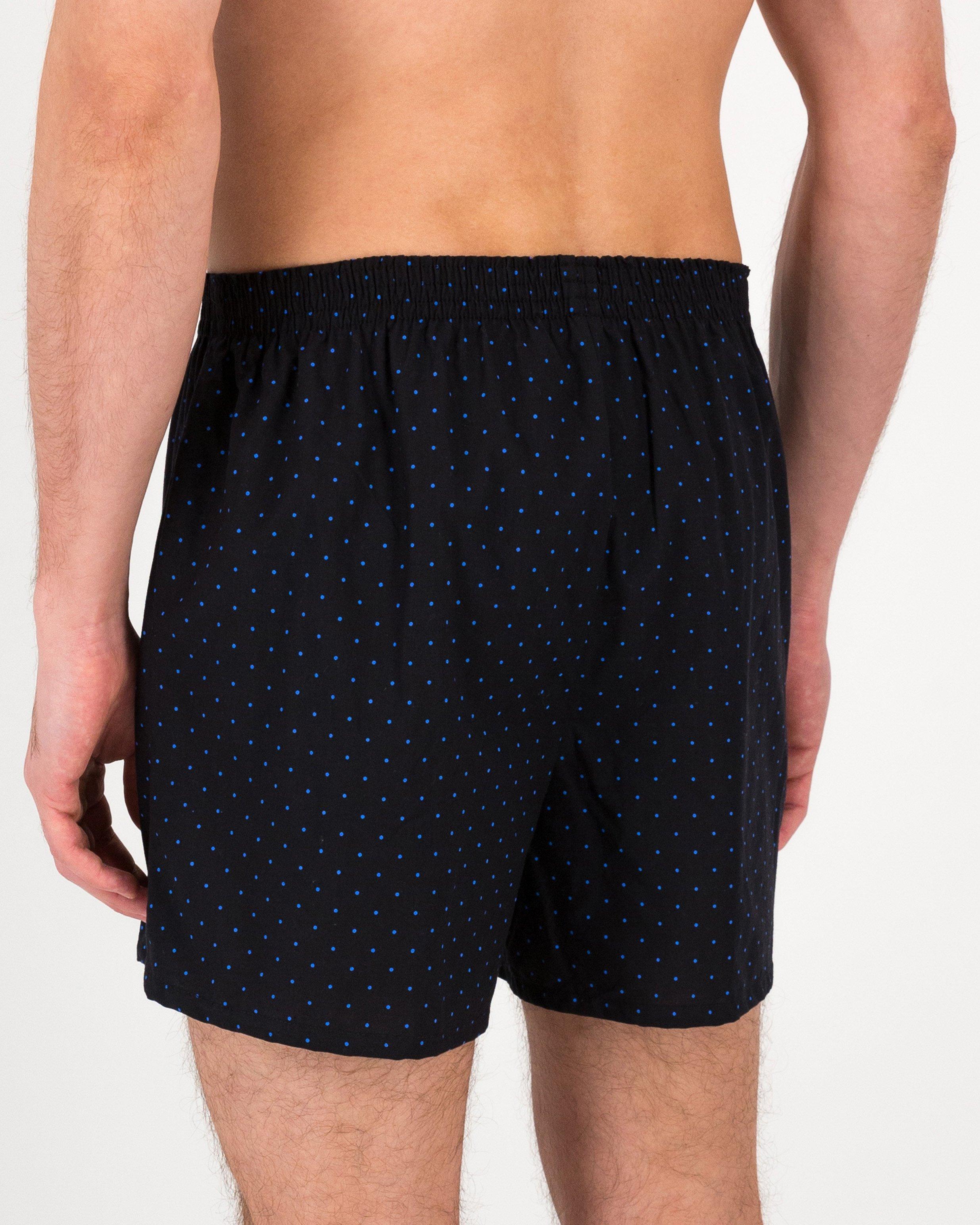 Men’s Woven Boxers 3-Pack  -  Blue