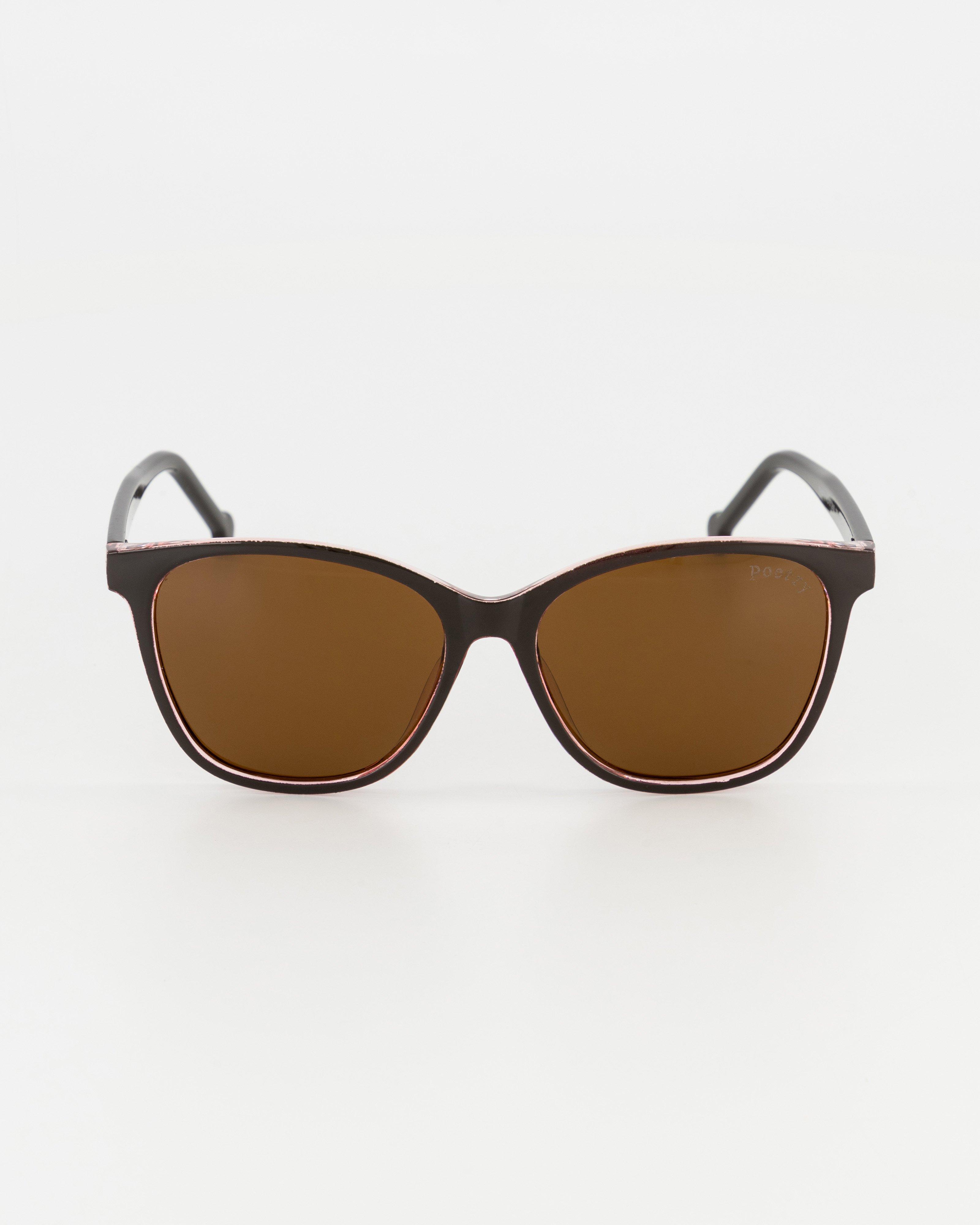 Oval Polarised Sunglasses  -  Brown