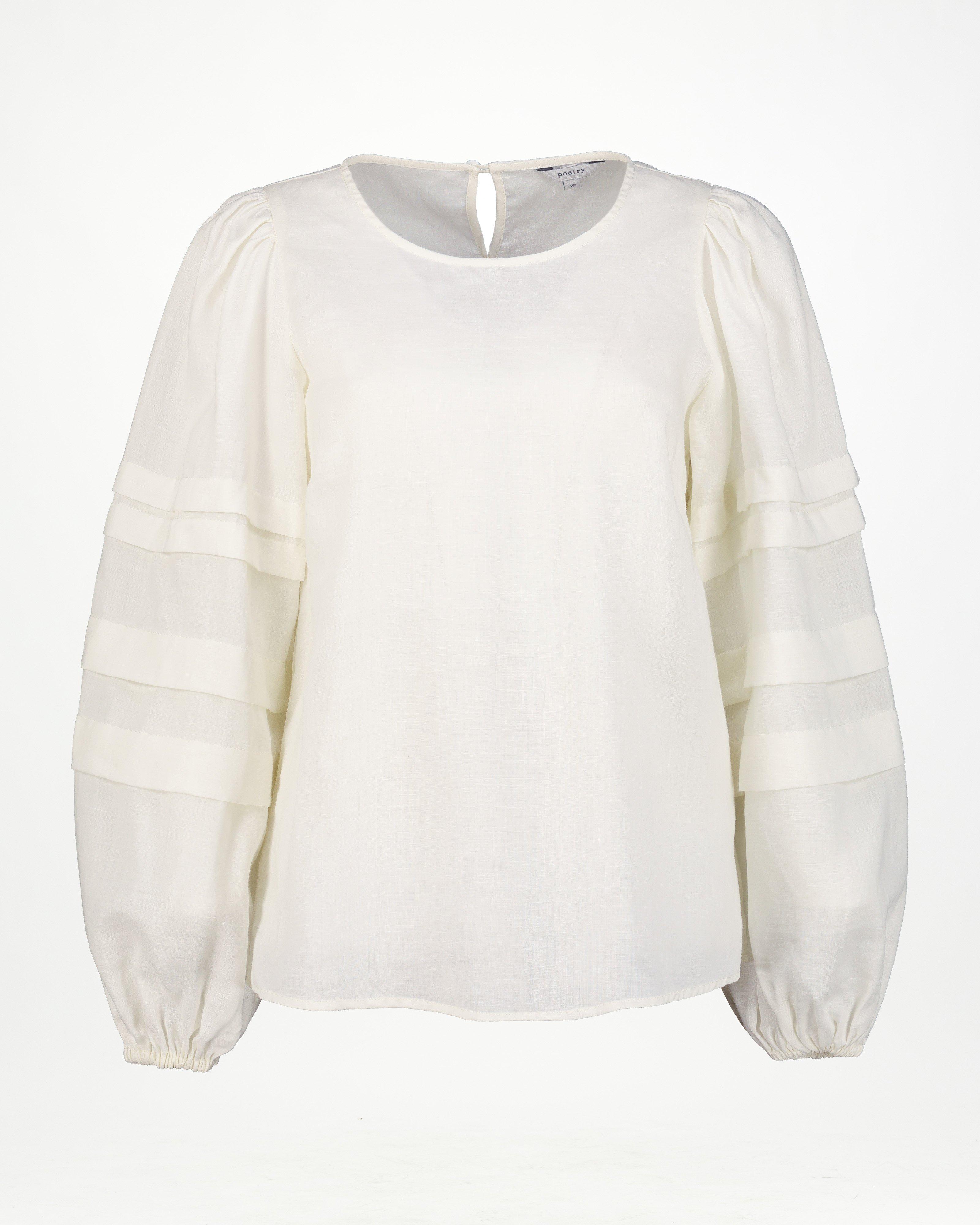 Chris Round Neck Blouse -  Milk