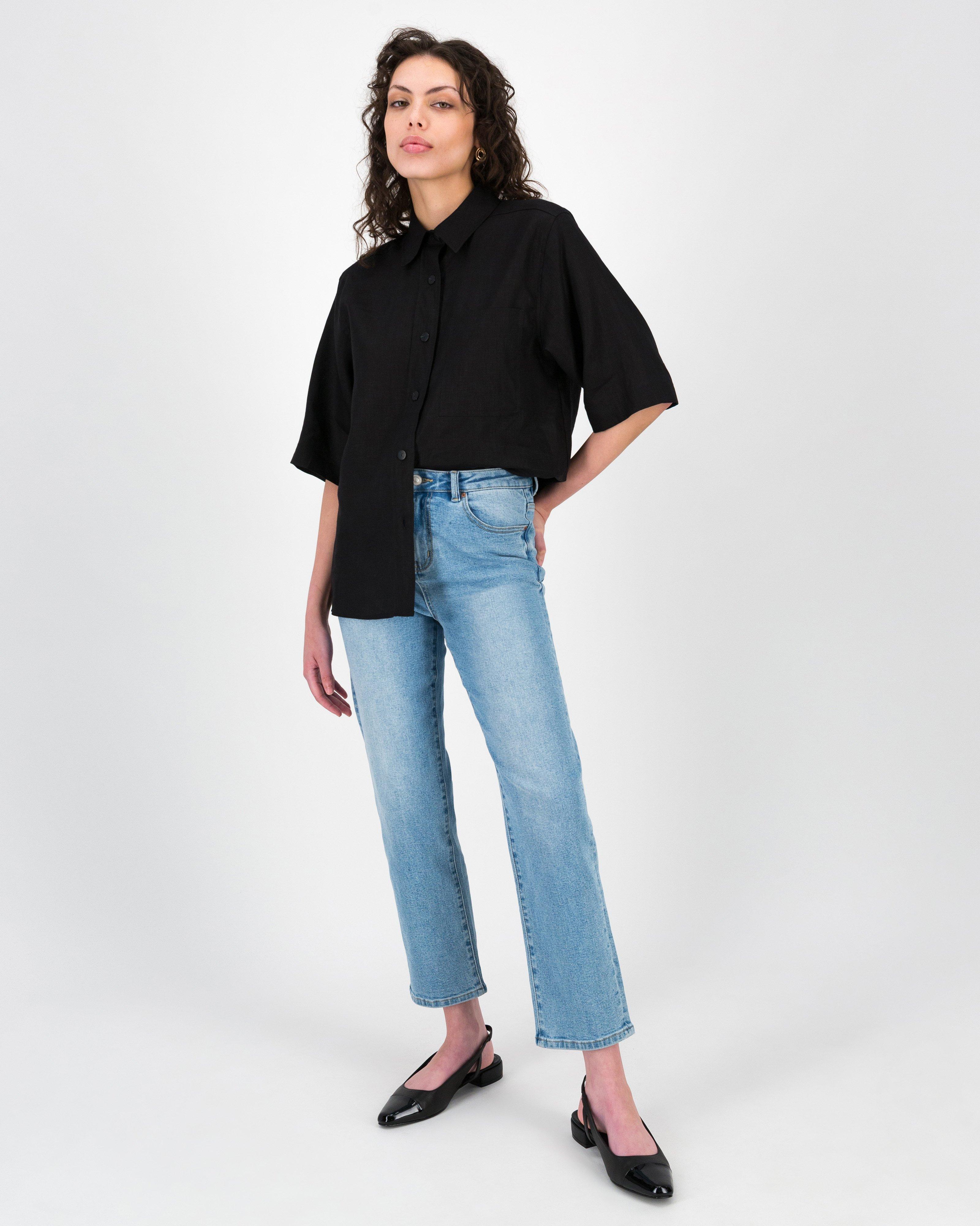 Celina Easy Linen Shirt -  Charcoal