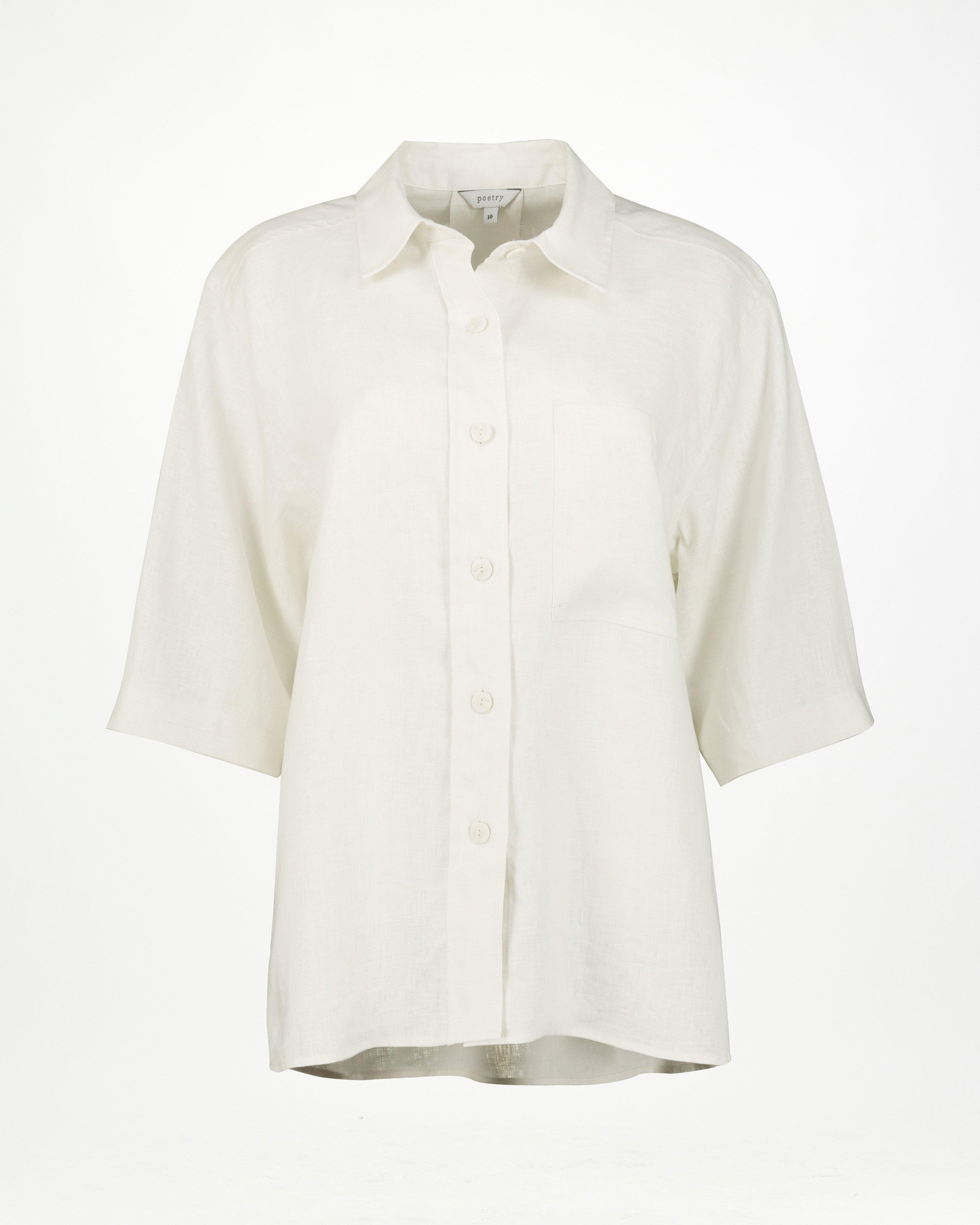 Celina Easy Linen Shirt -  Stone