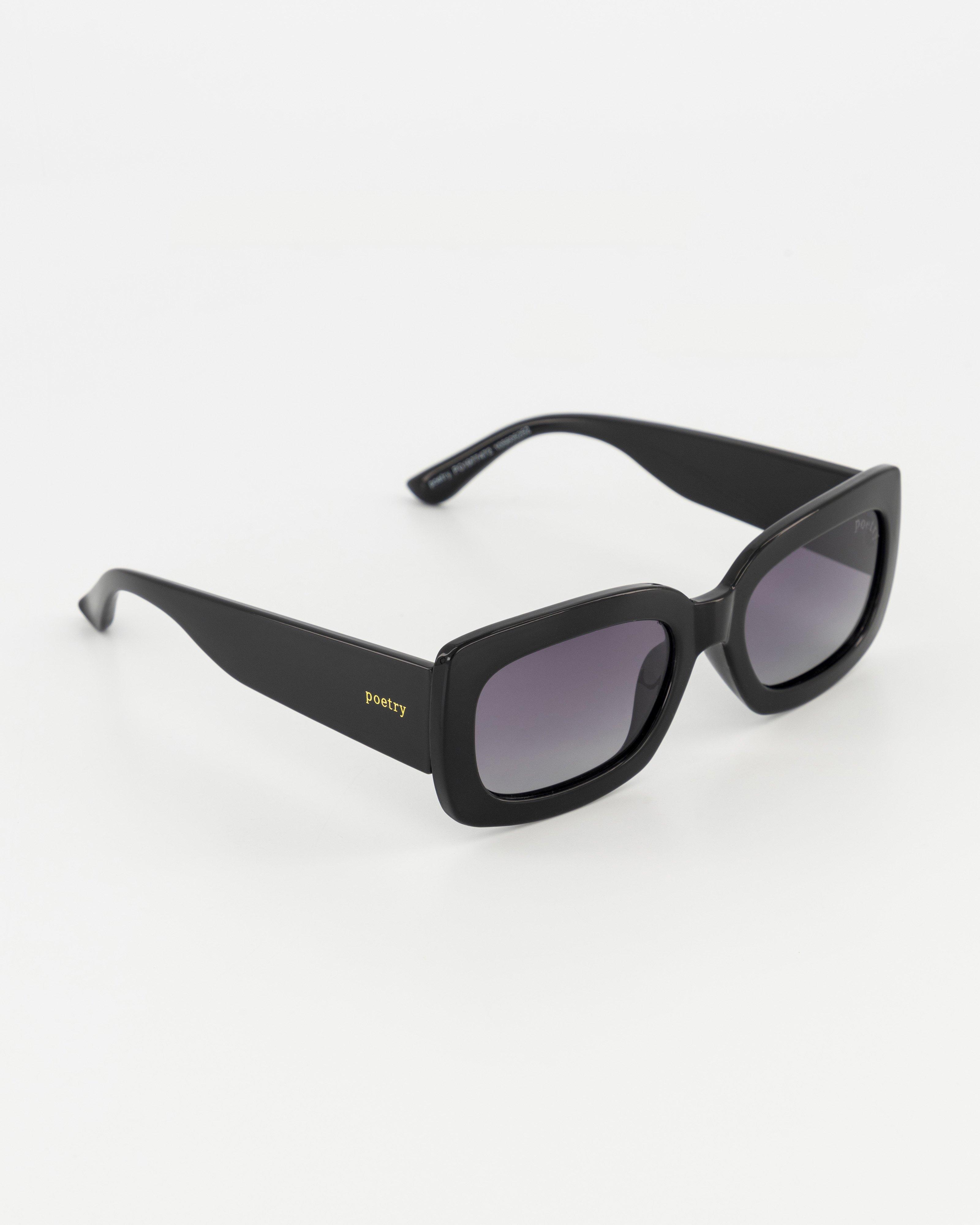 Square Polarised Sunglasses -  Black