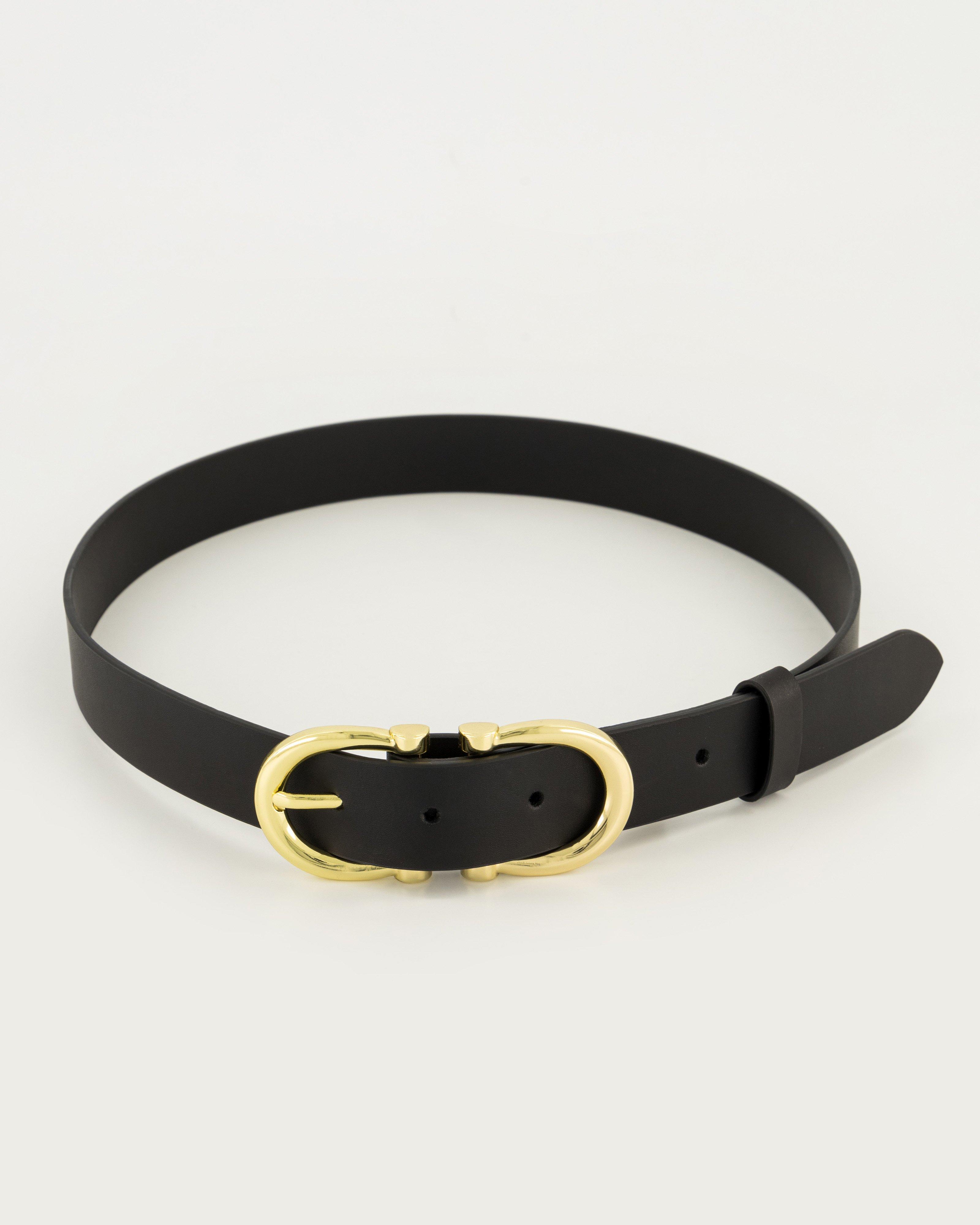 Camilla Leather Belt -  Black