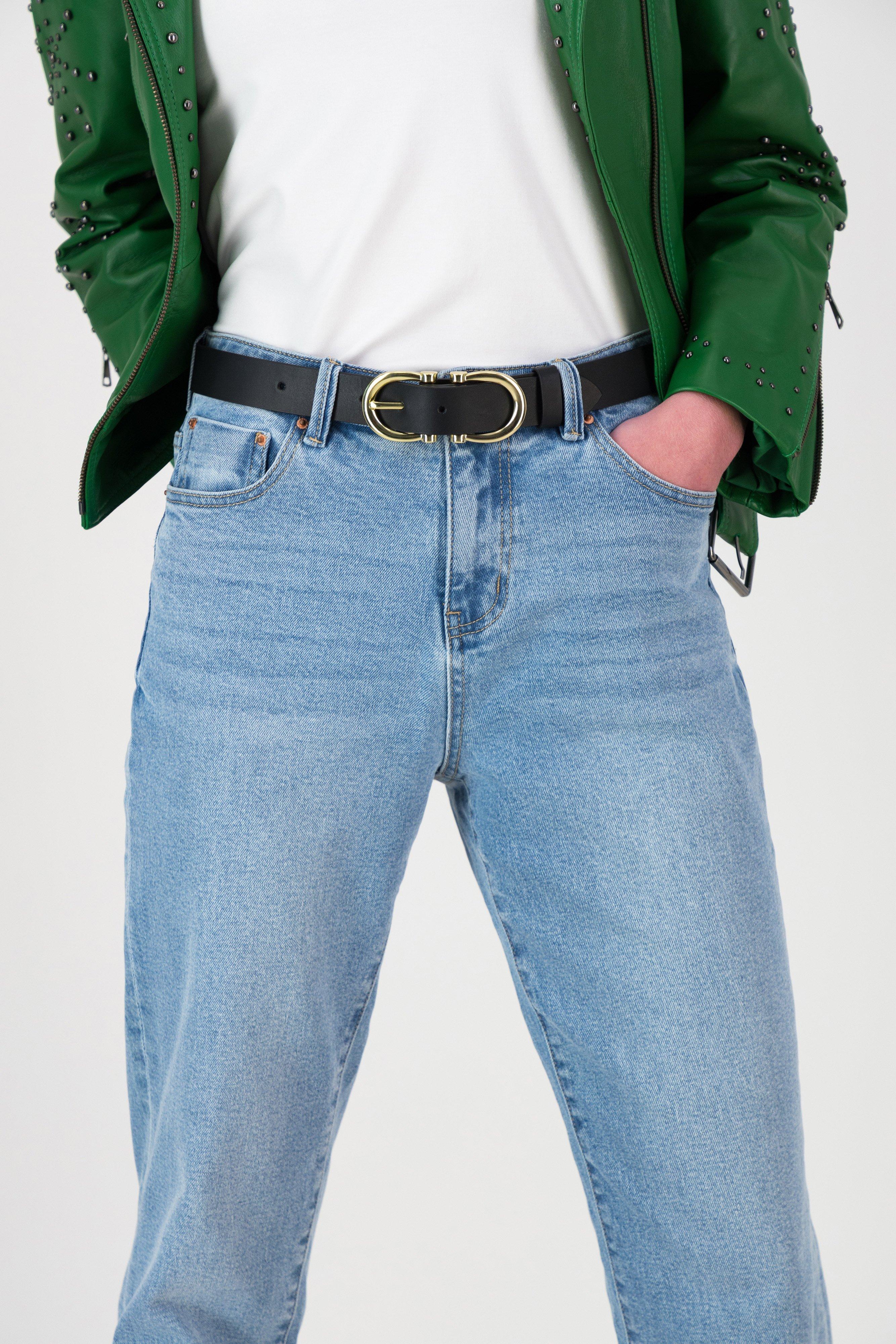 Camilla Leather Belt -  Black