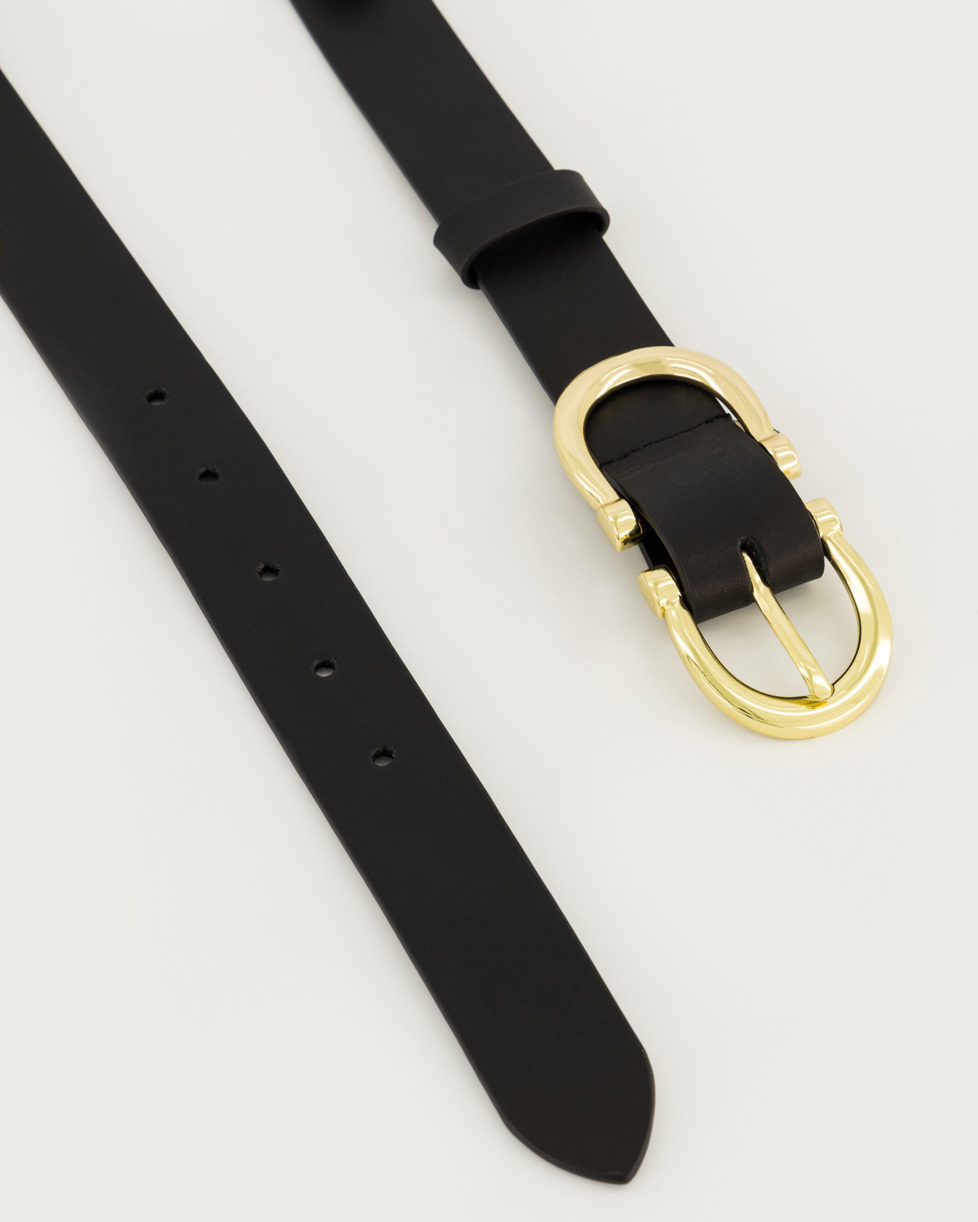 Camilla Leather Belt -  Black
