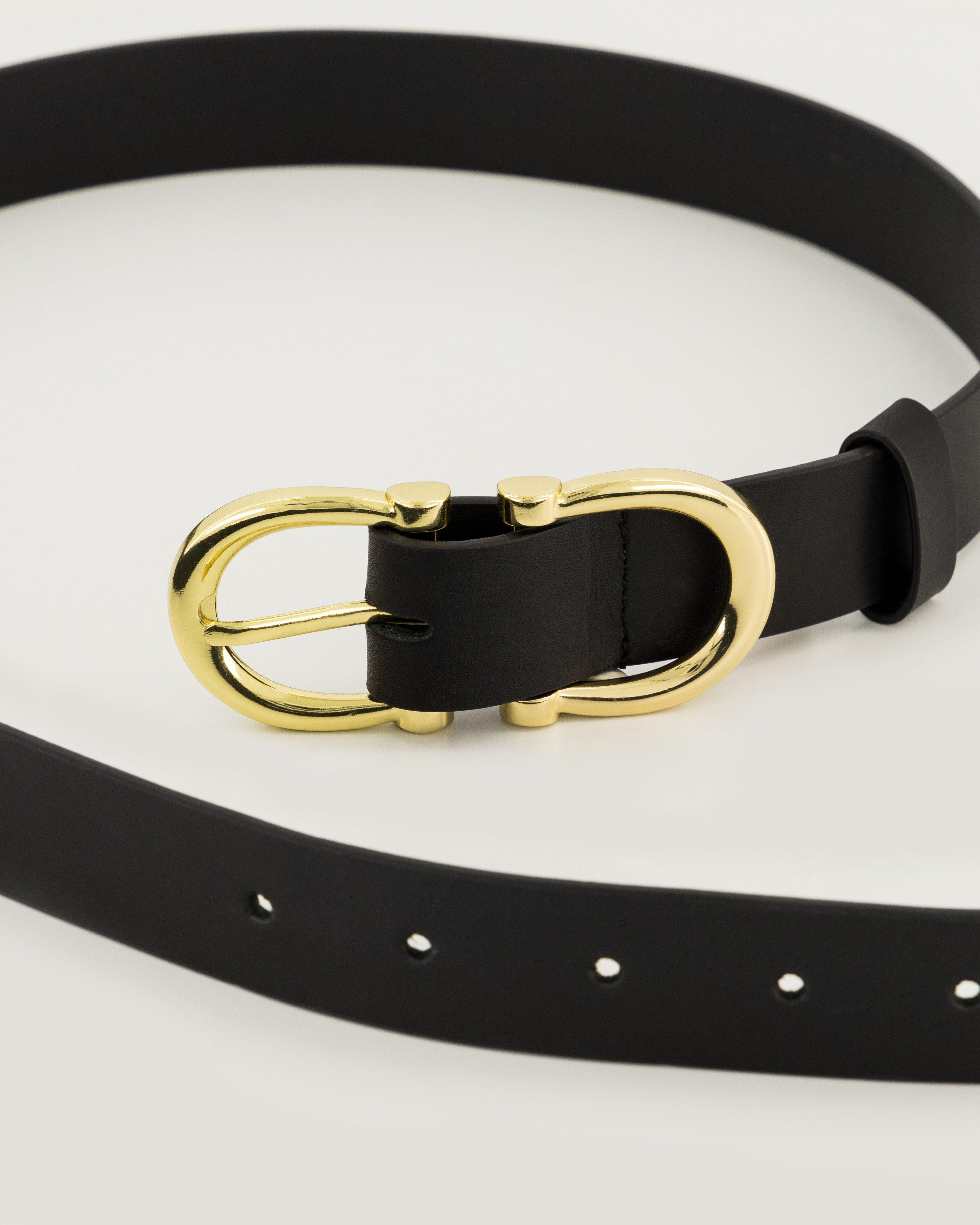 Camilla Leather Belt -  Black