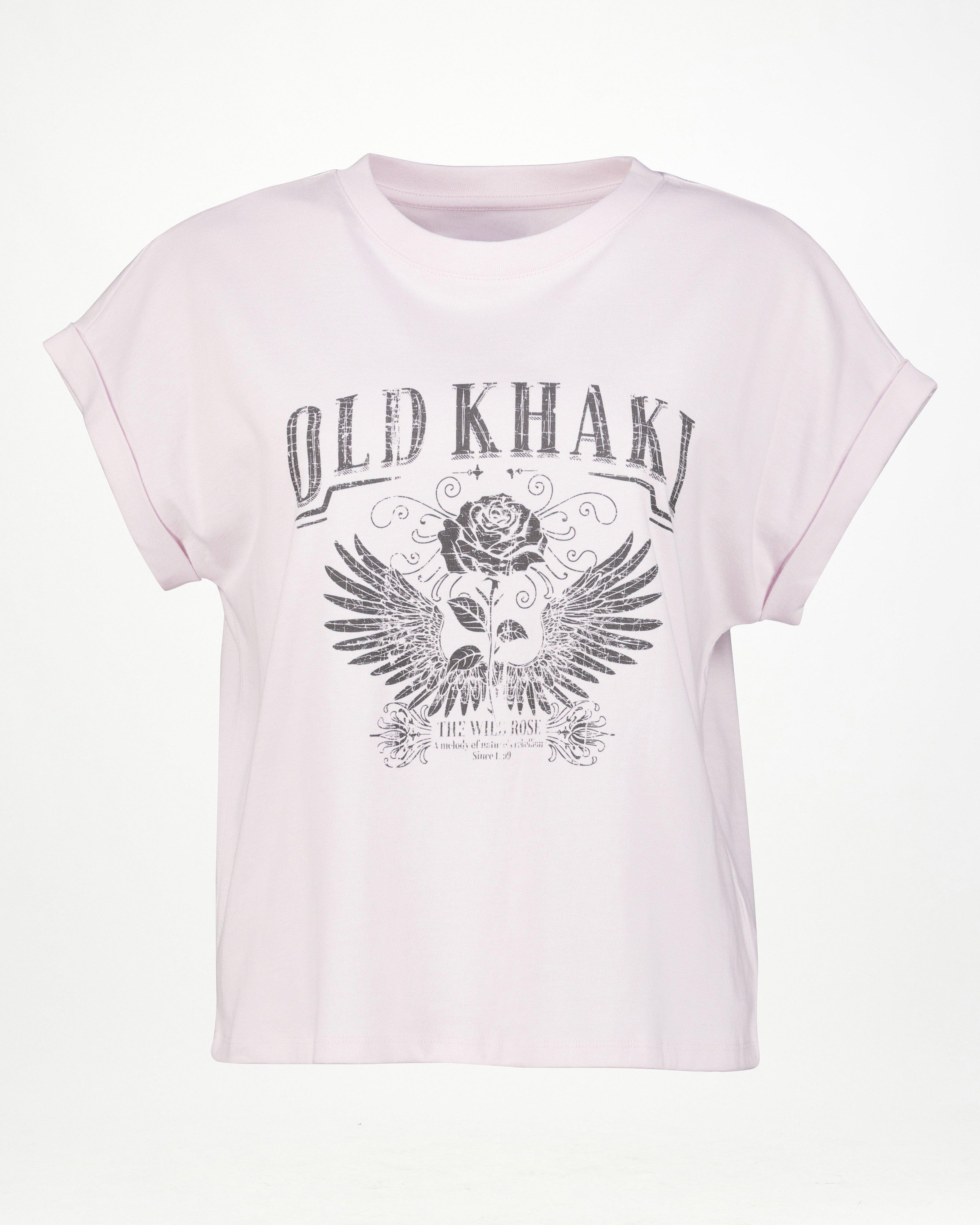 Women’s Olympia Oversized Graphic T-Shirt  -  Pale Pink