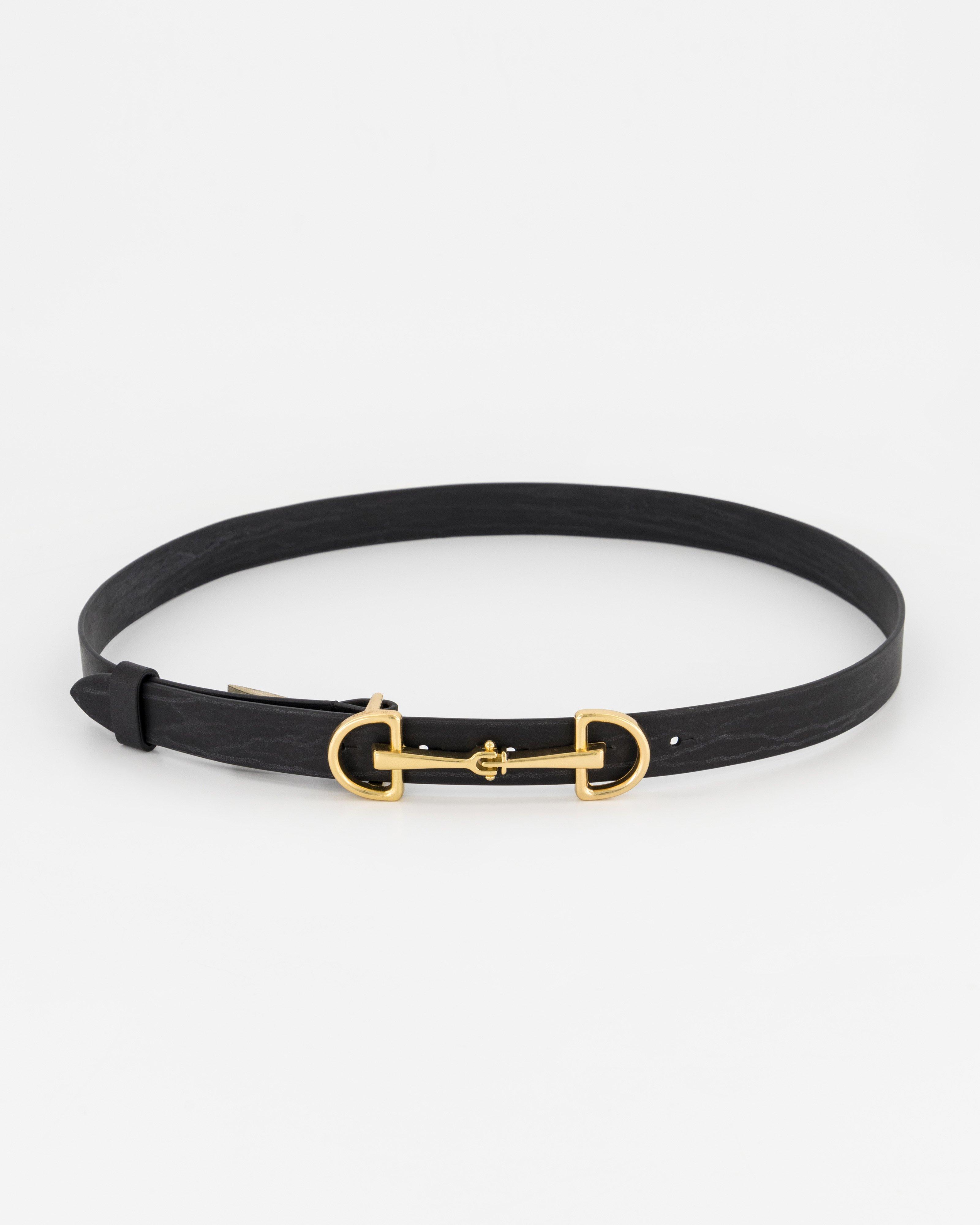 Ethel Leather Belt -  Black