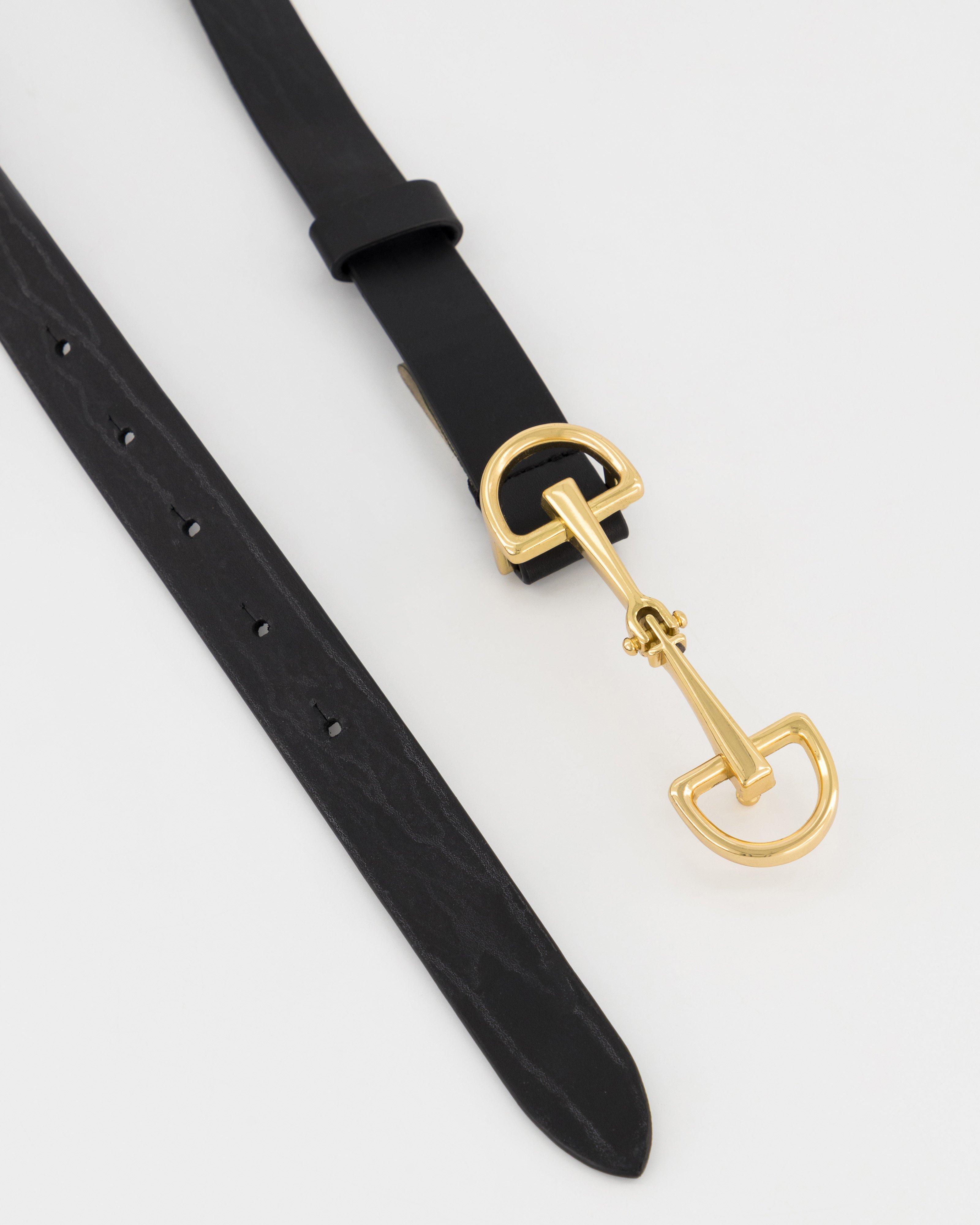 Ethel Leather Belt -  Black