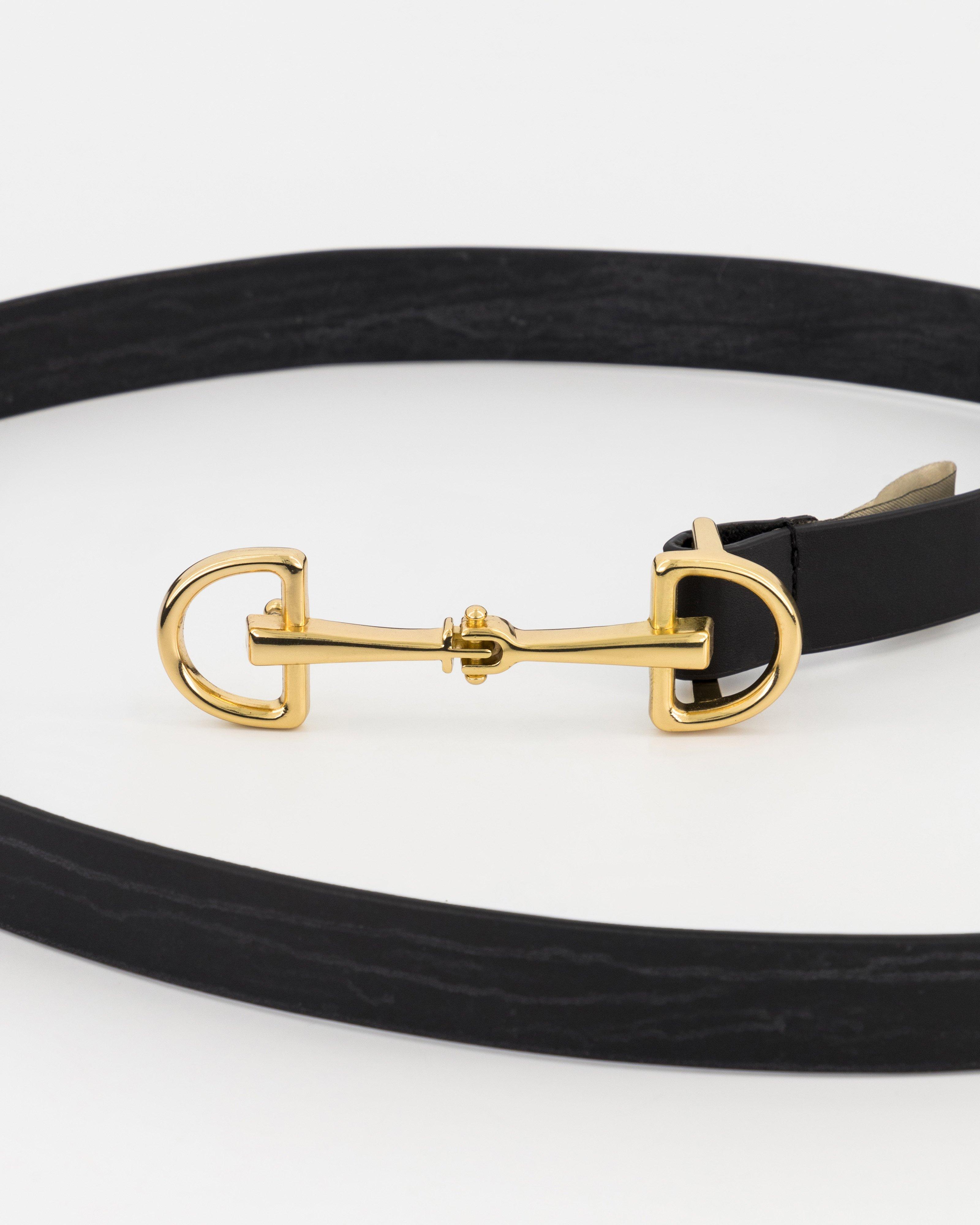 Ethel Leather Belt -  Black