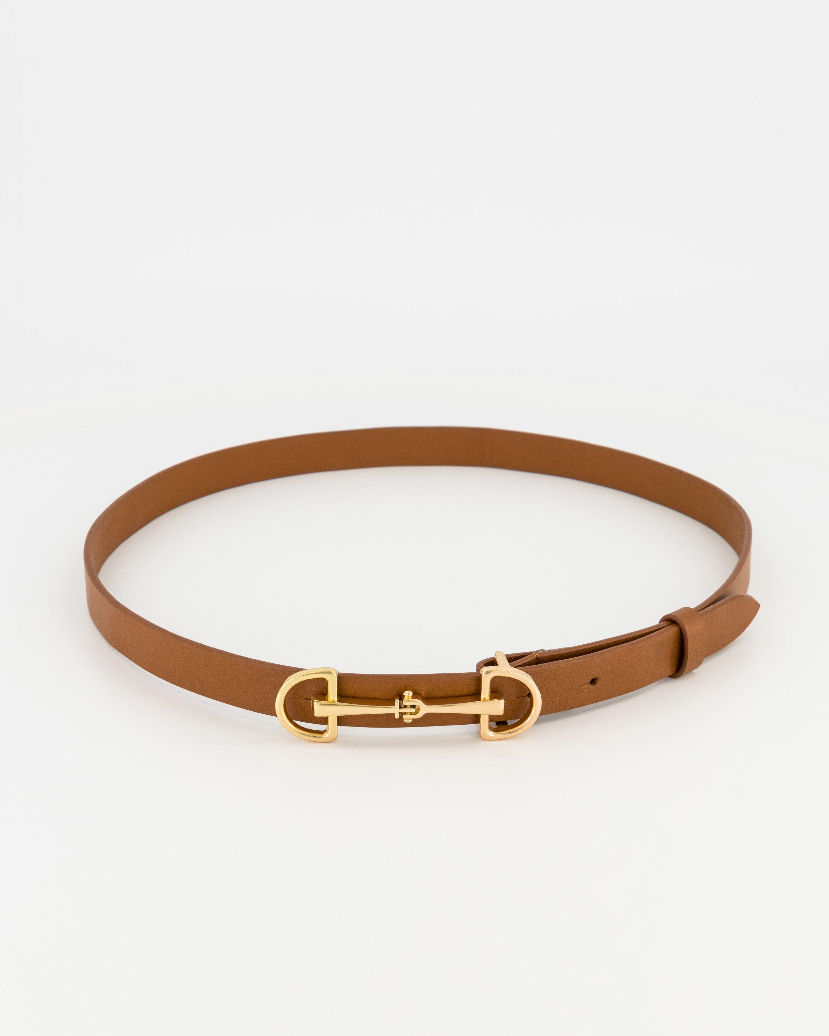 Ethel Leather Belt -  Tan