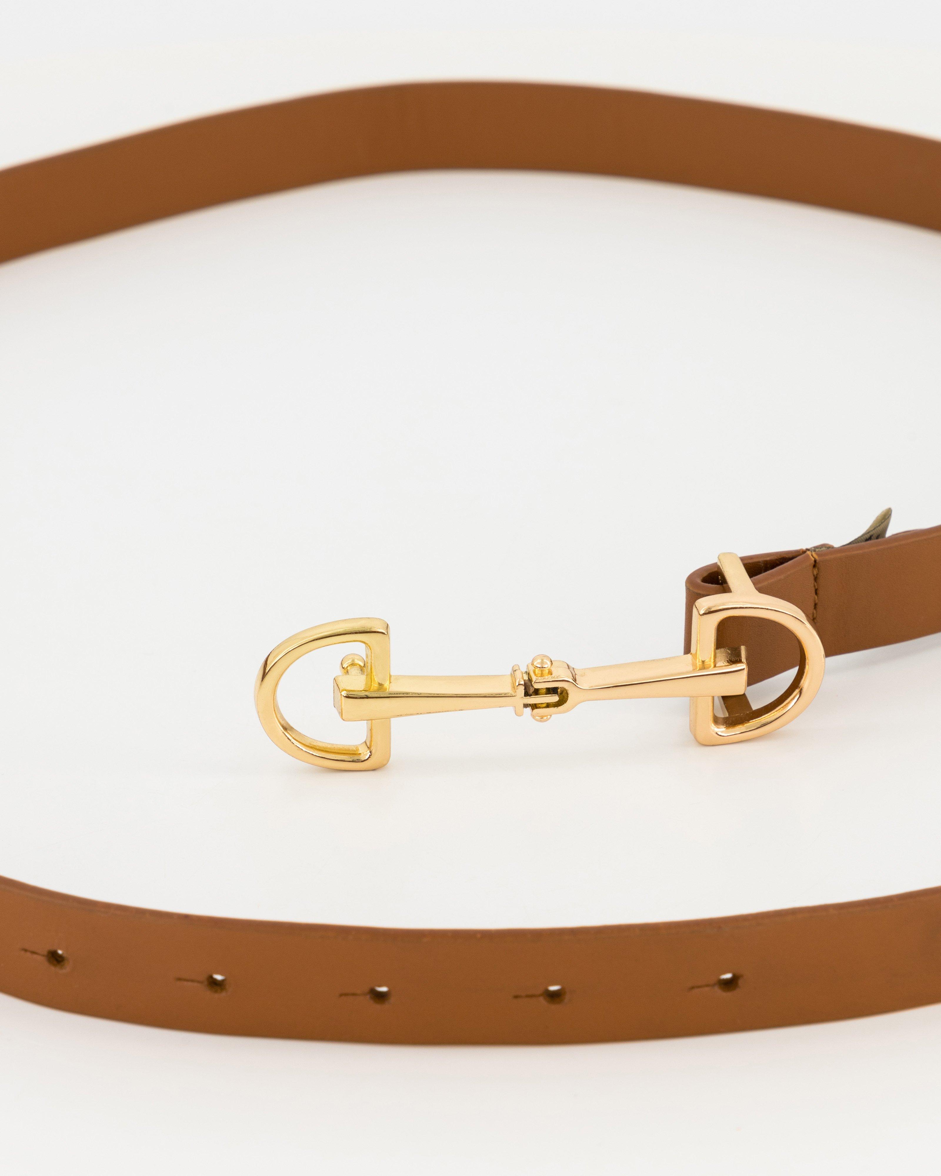 Ethel Leather Belt -  Tan