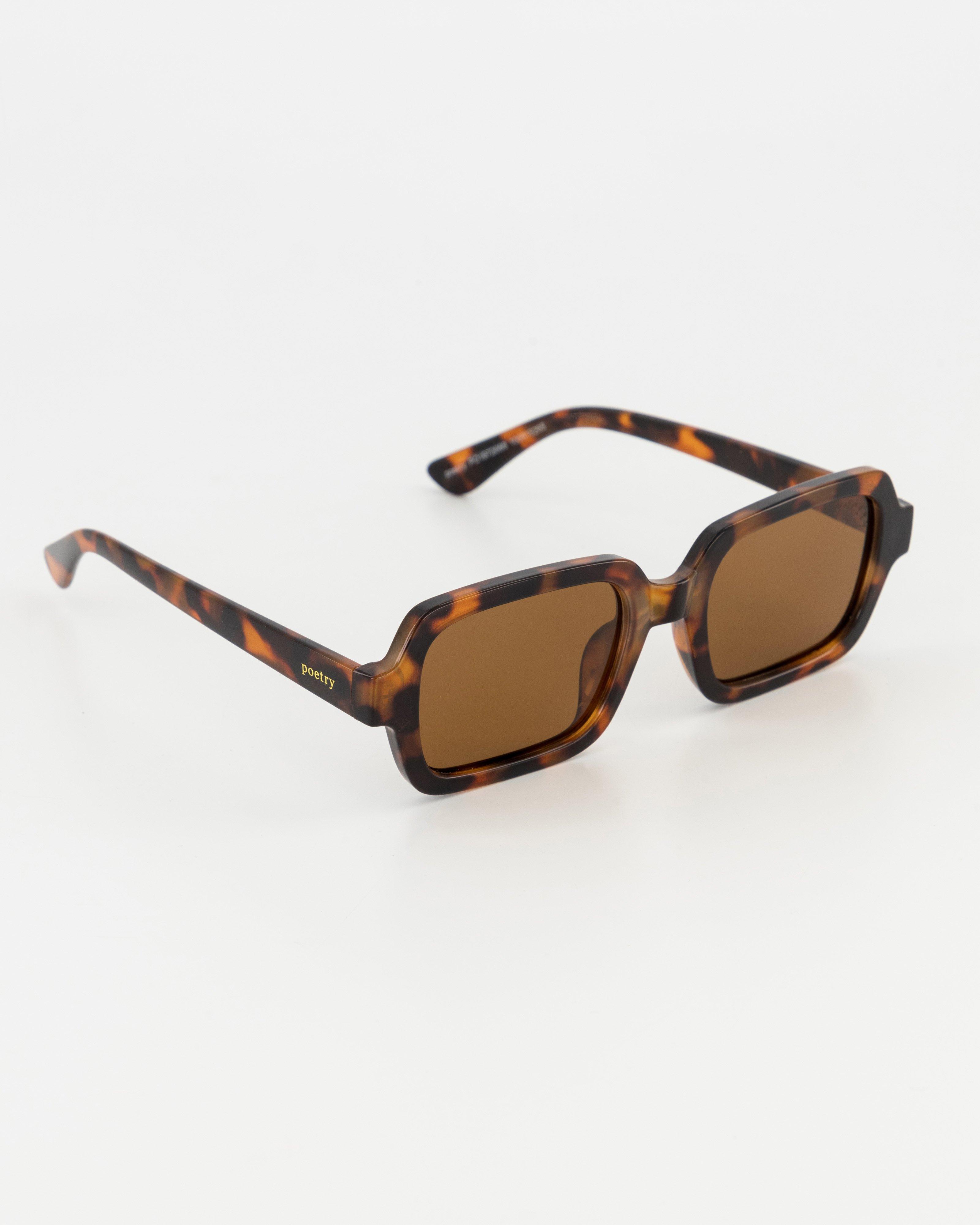 Square Tortoiseshell Polarised Sunglasses -  Brown