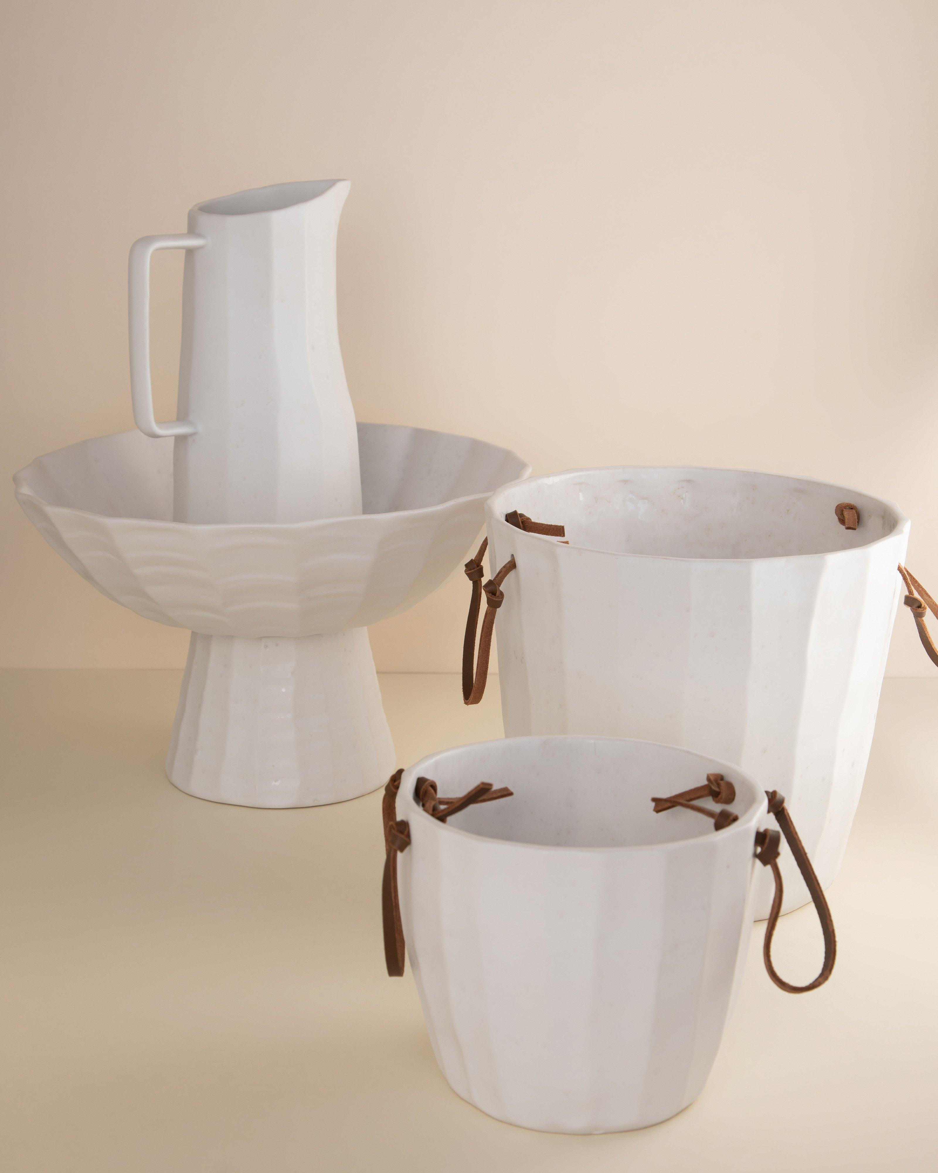 Fraye Pedestal Bowl -  White
