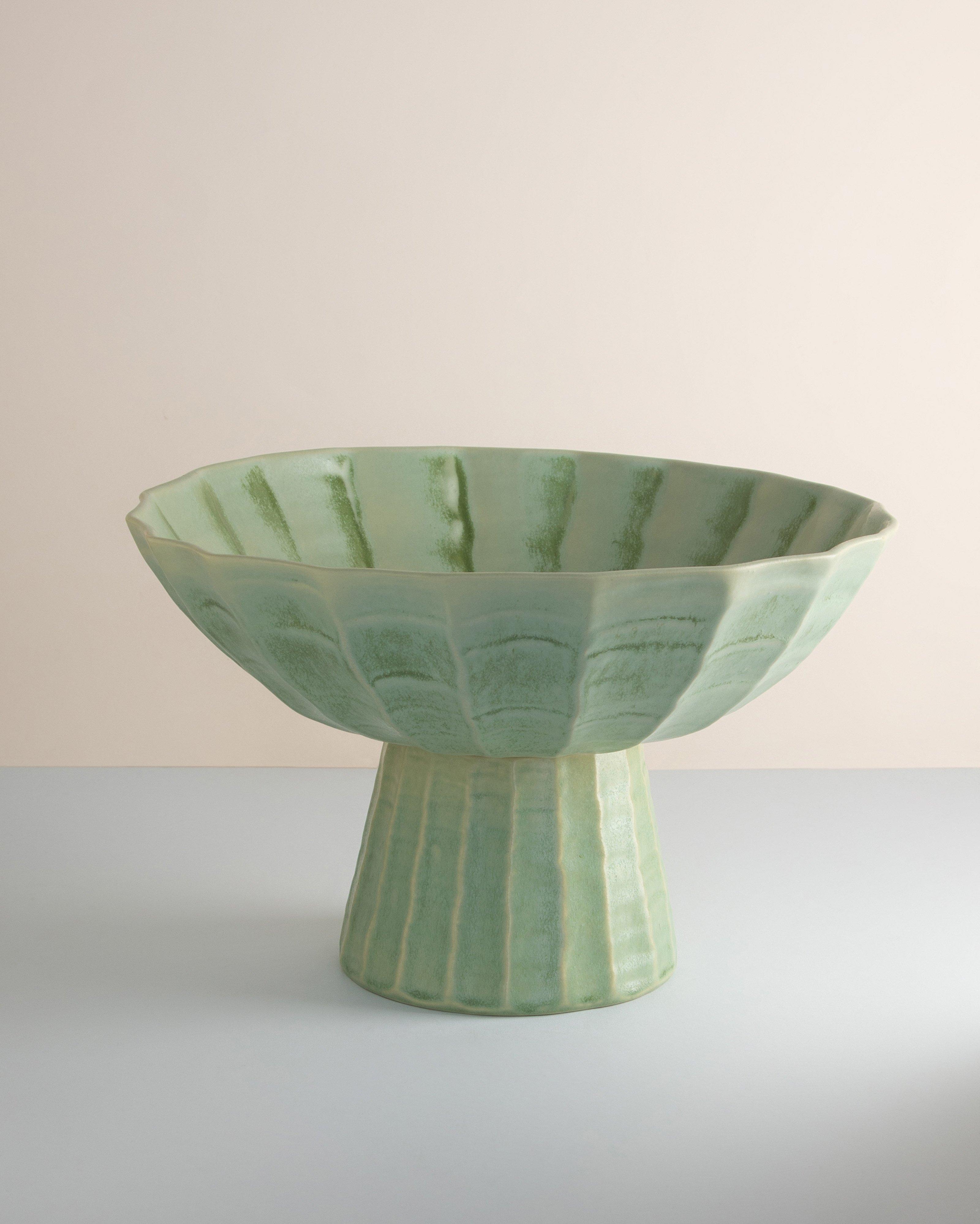 Fraye Pedestal Bowl -  Green