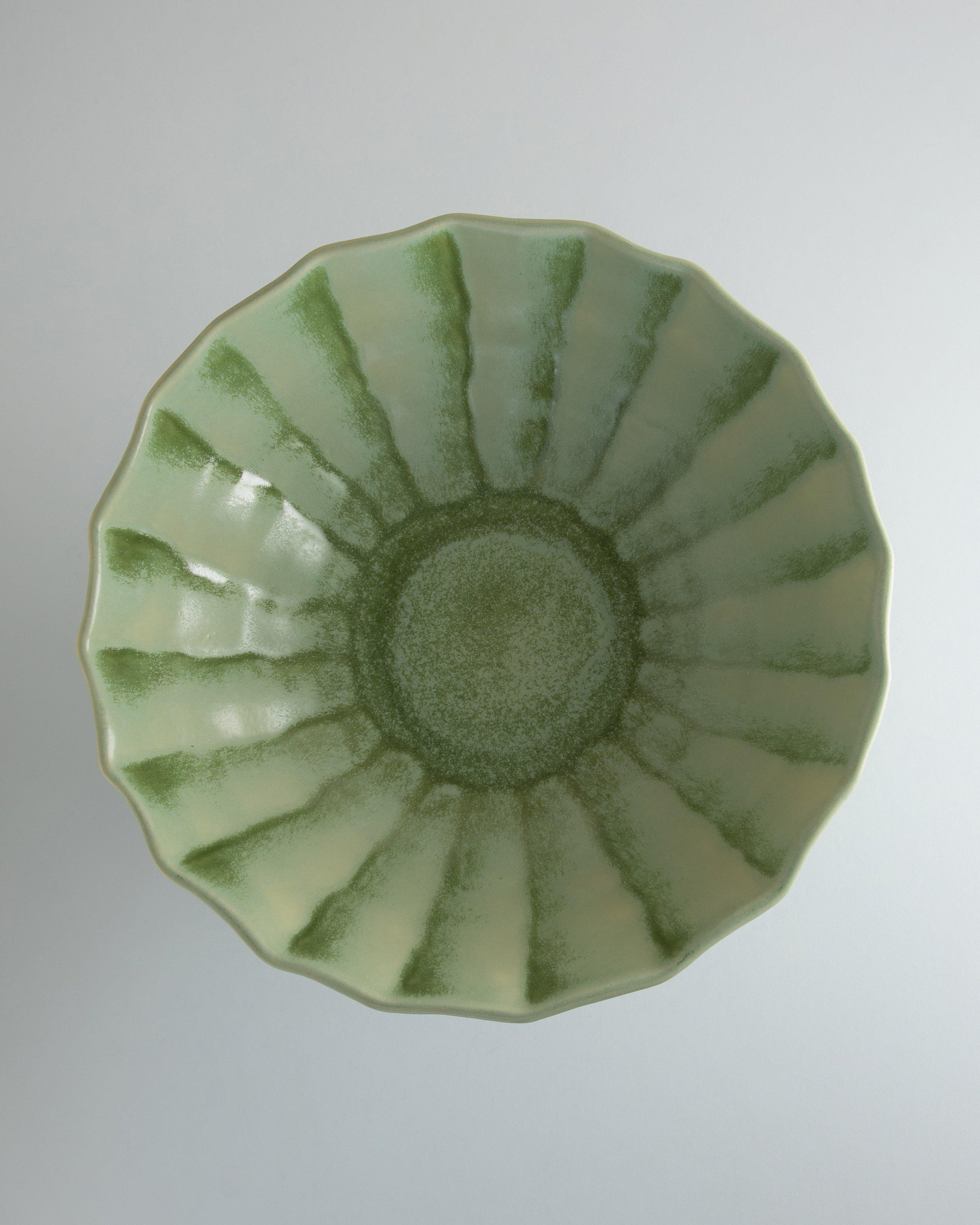 Fraye Pedestal Bowl -  Green
