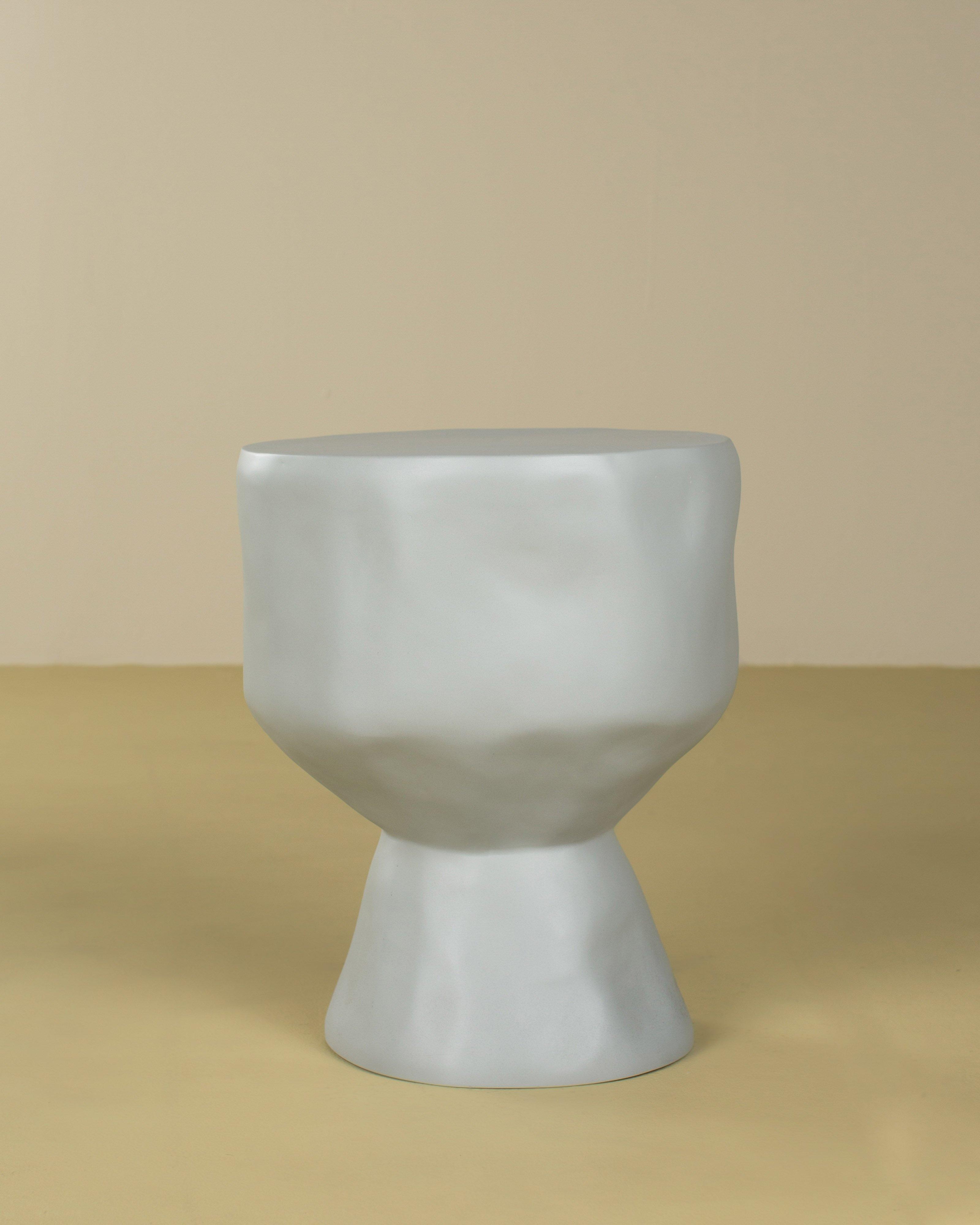 Outdoor Resin Side Table -  Grey
