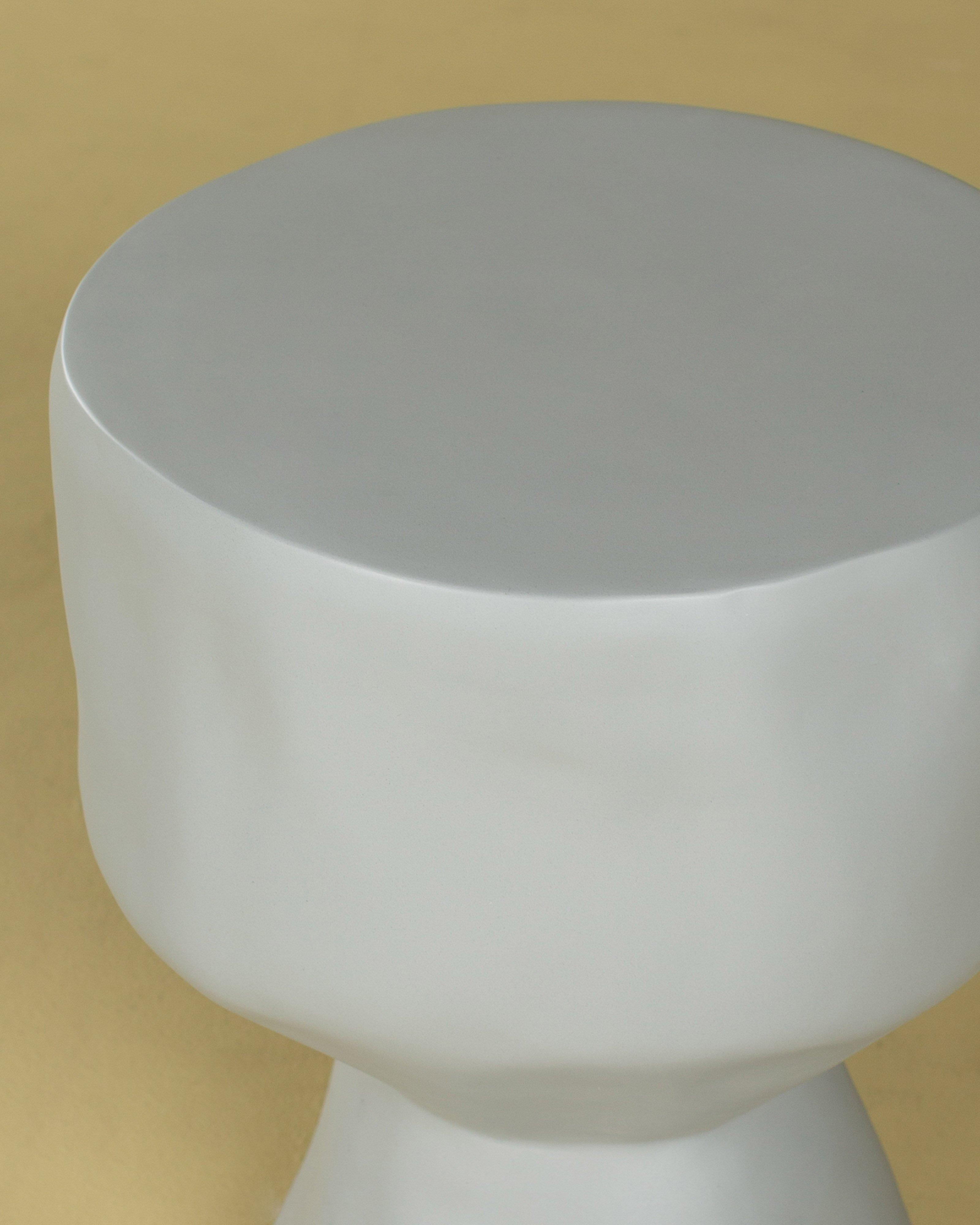 Outdoor Resin Side Table -  Grey