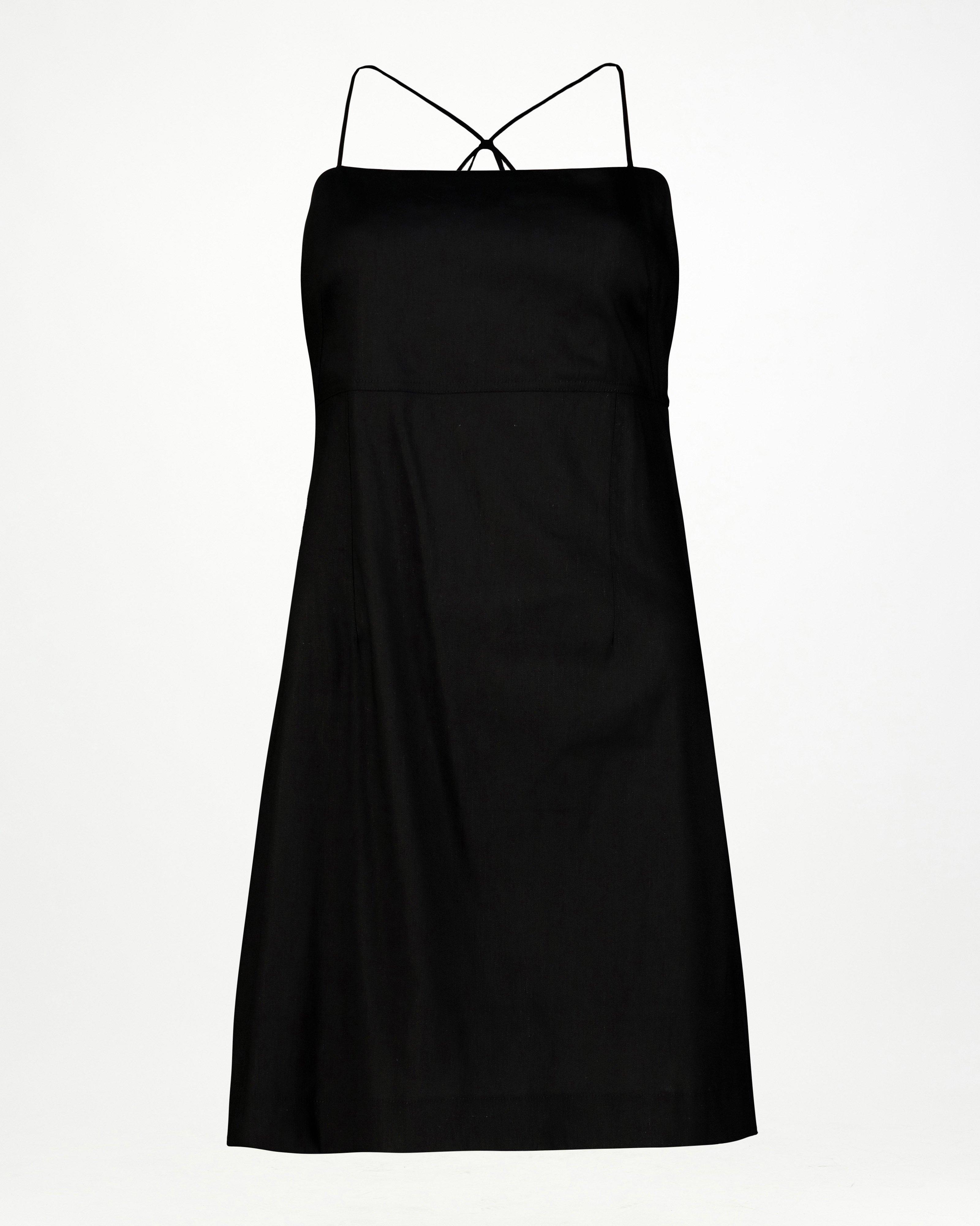 Jesse Short Strappy Dress -  Black