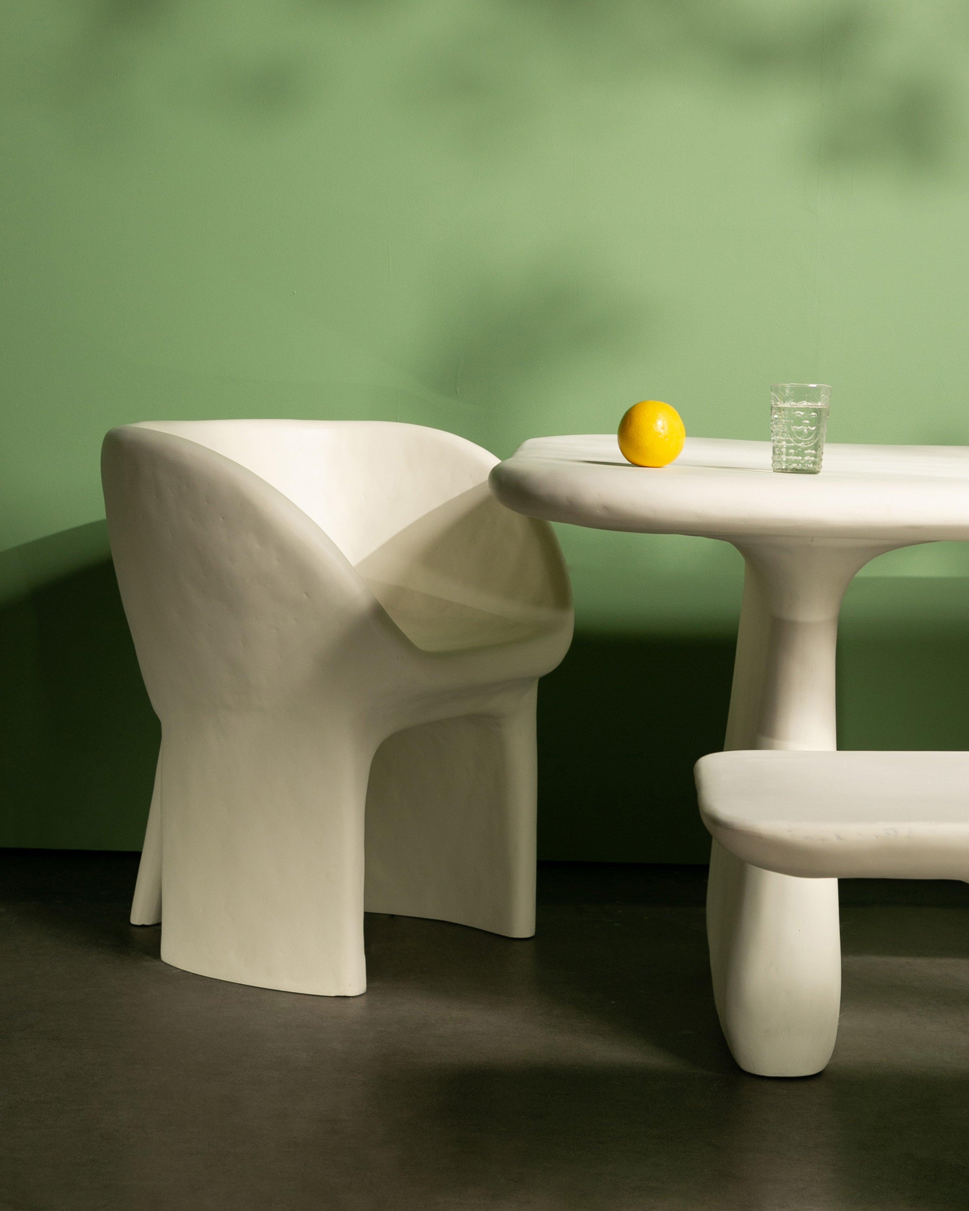 Outdoor Resin Bucket Chair -  Milk