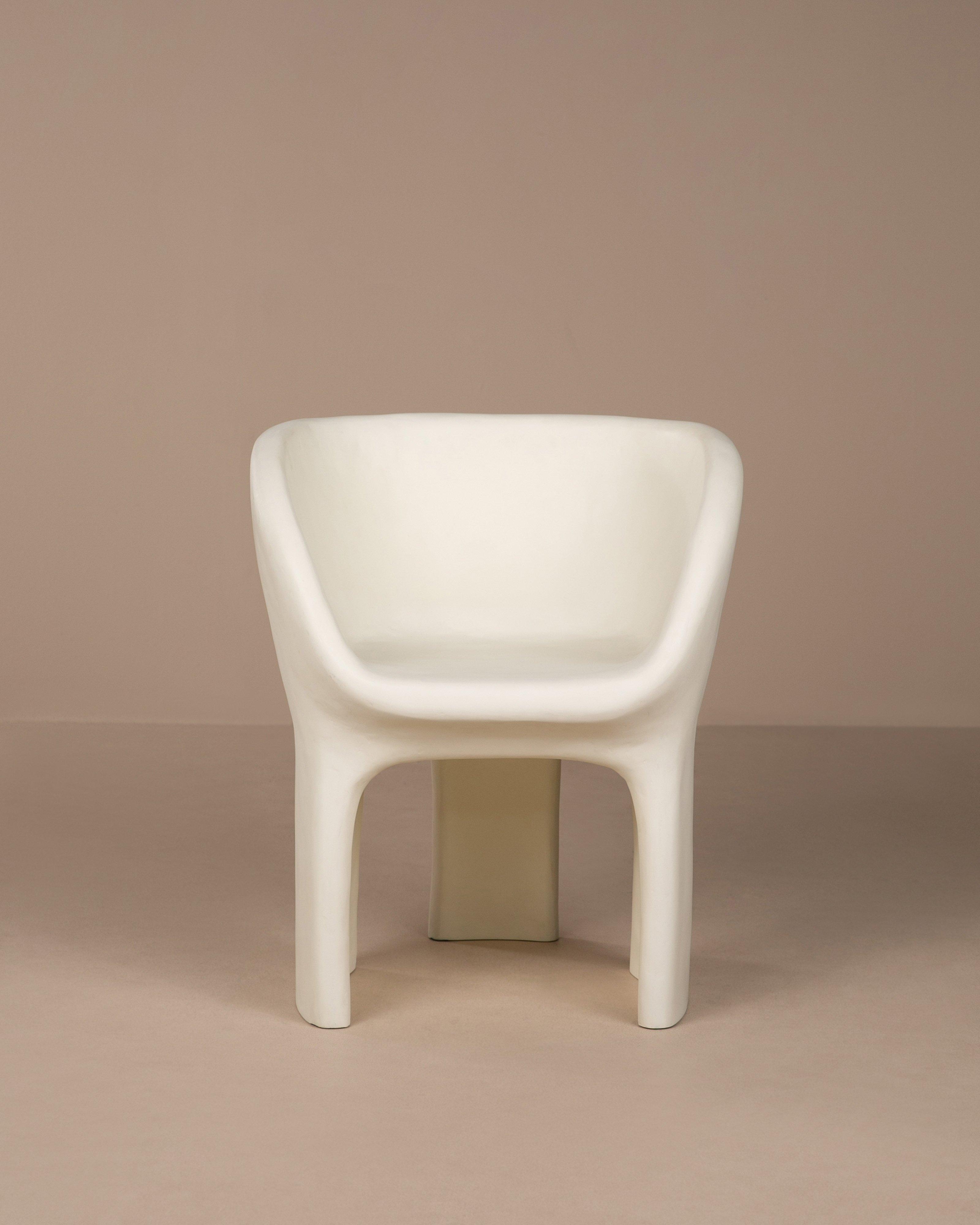 Outdoor Resin Bucket Chair -  Milk