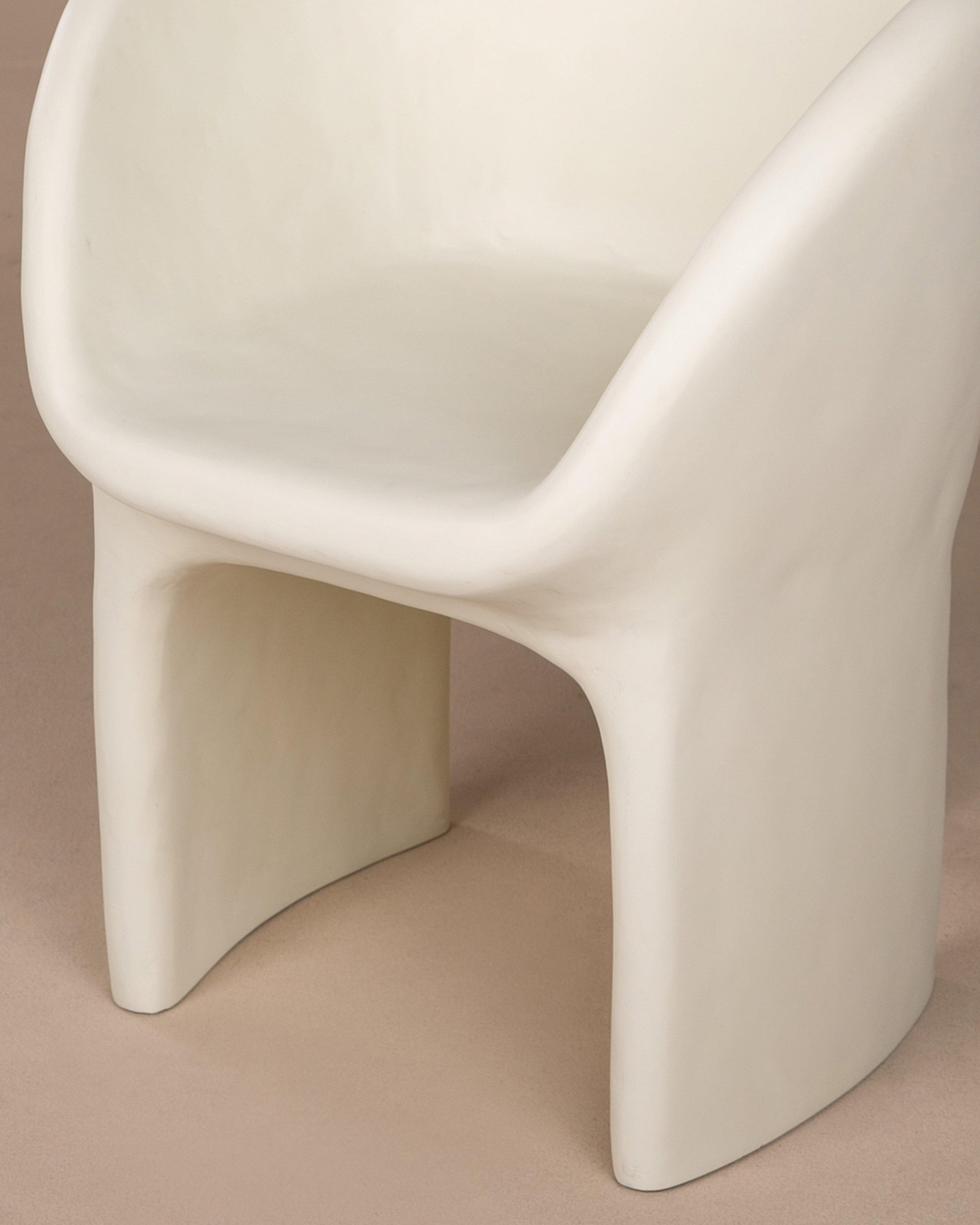 Outdoor Resin Bucket Chair -  Milk