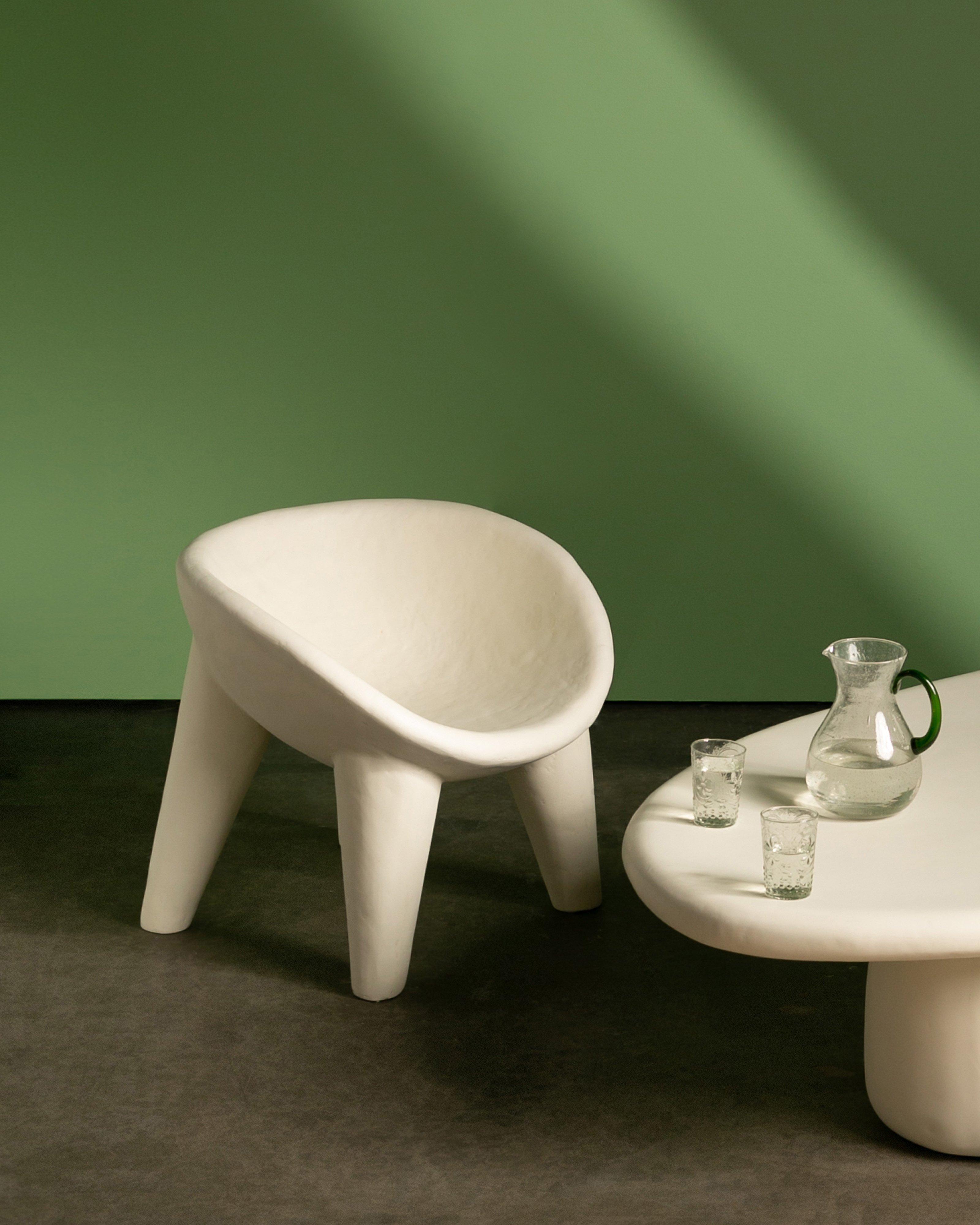 Outdoor Resin Tub Chair -  Milk