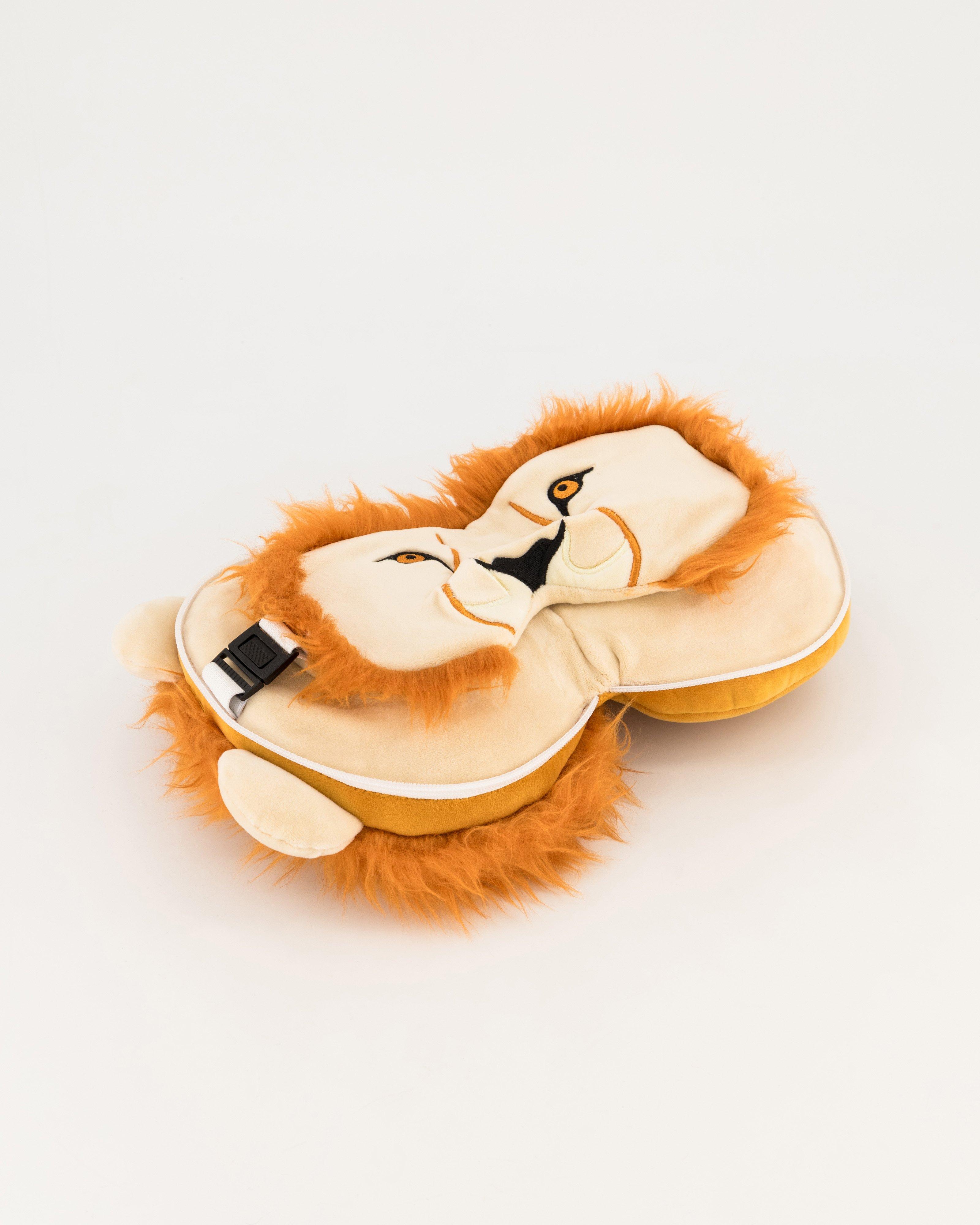 Relaxeazzz Kids’ Lion Travel Pillow -  Orange