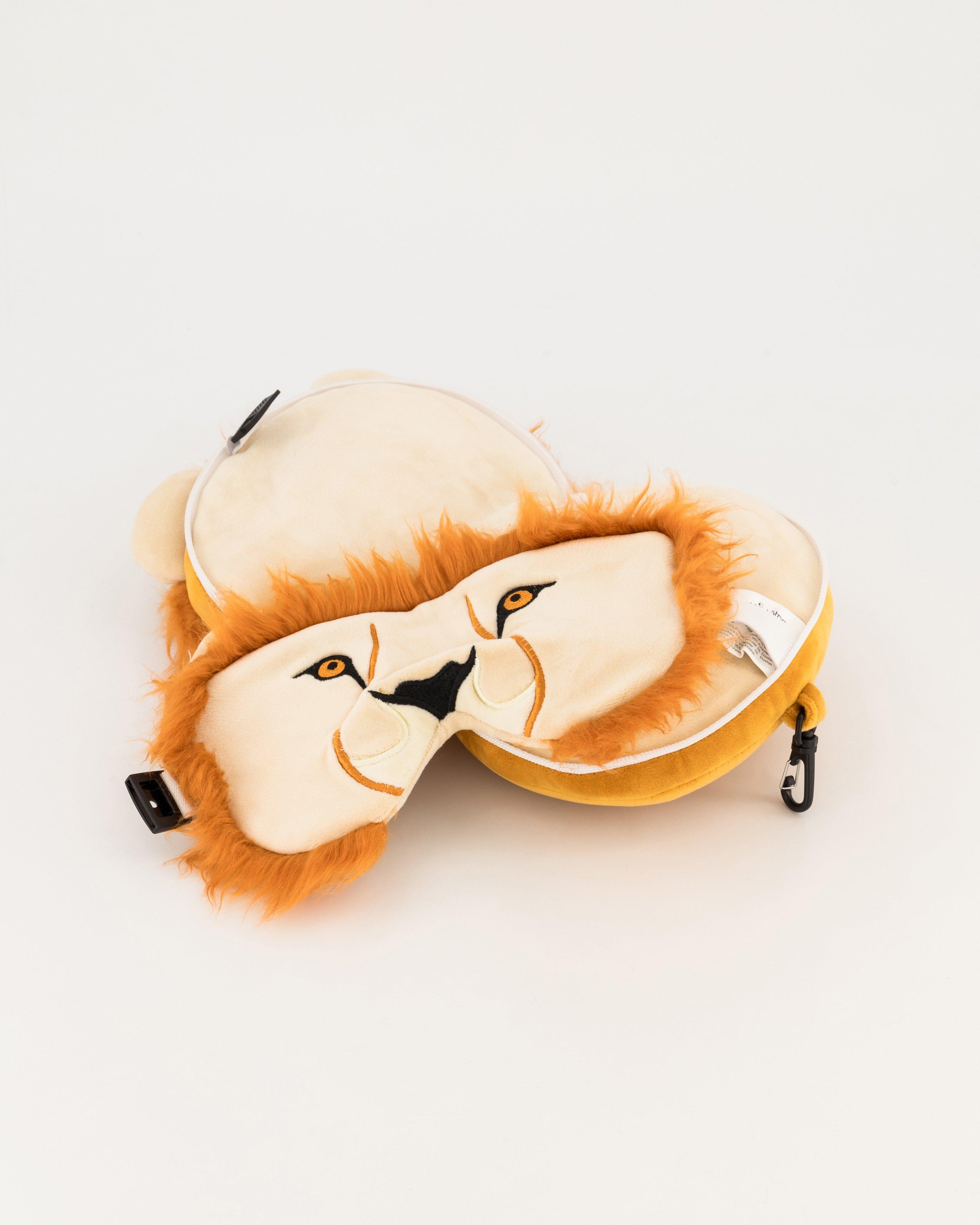 Relaxeazzz Kids’ Lion Travel Pillow -  Orange