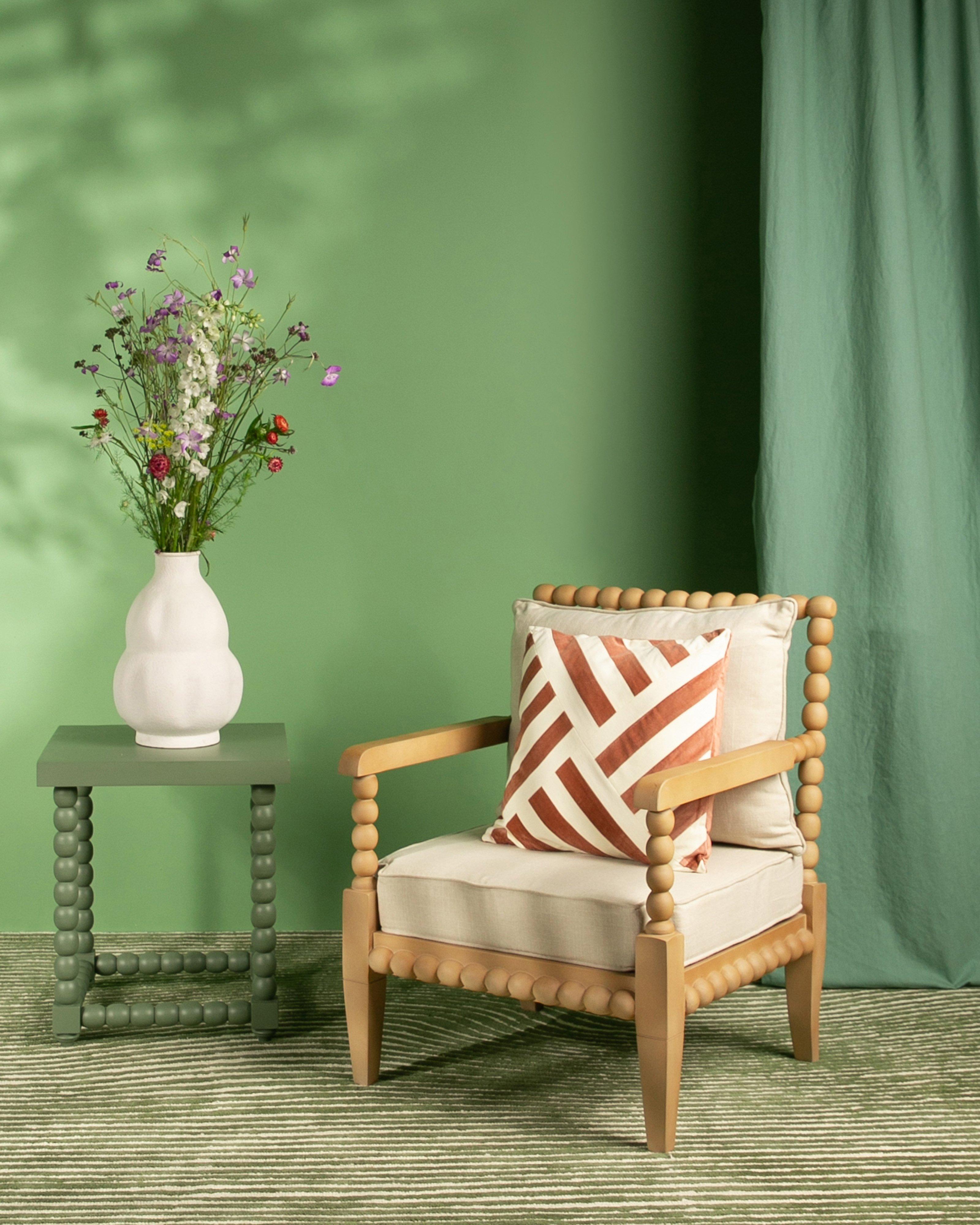 Bobbin Armchair -  Brown